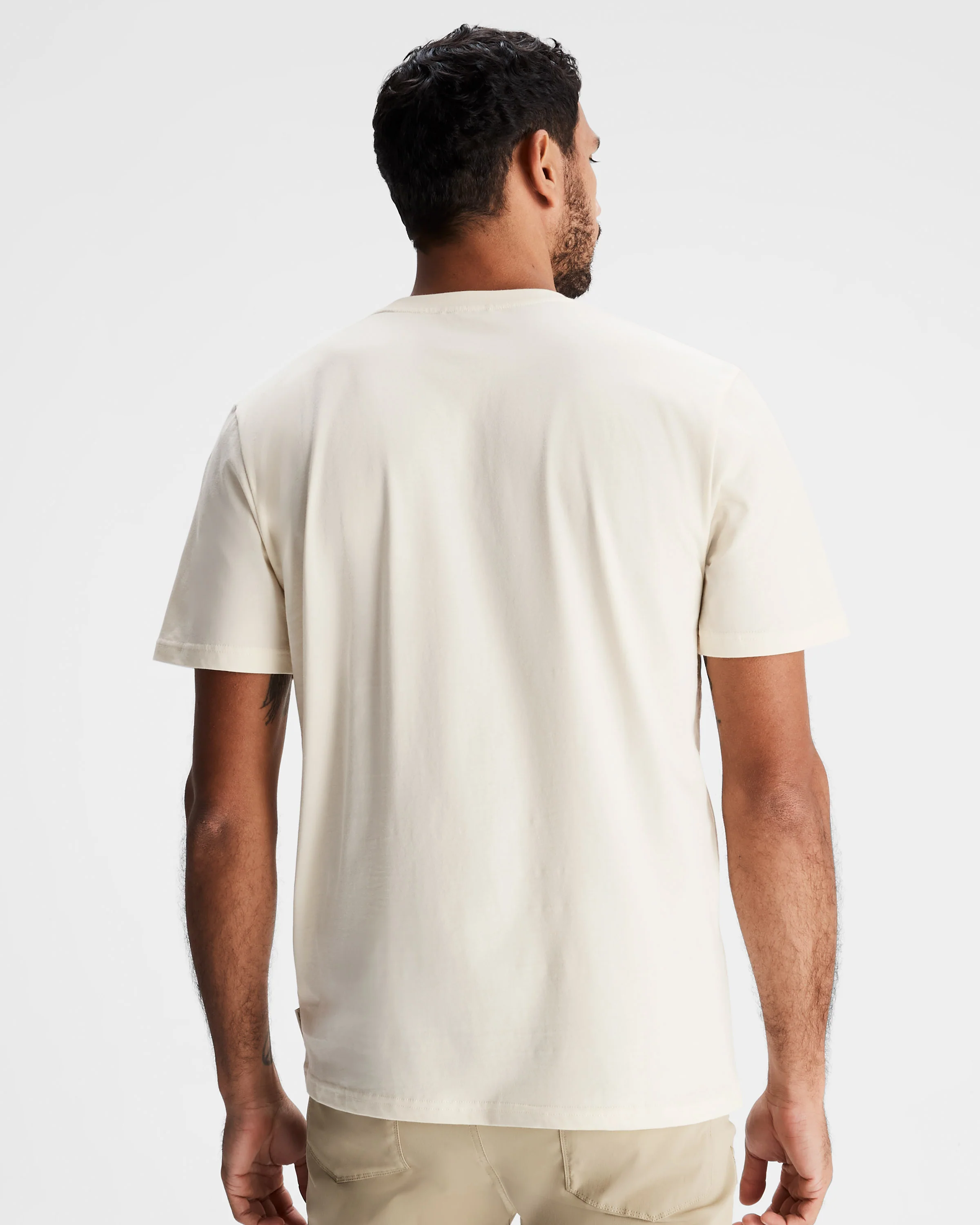 Men's Ridgeline Organic Cotton T-shirt - Natural - Image 3
