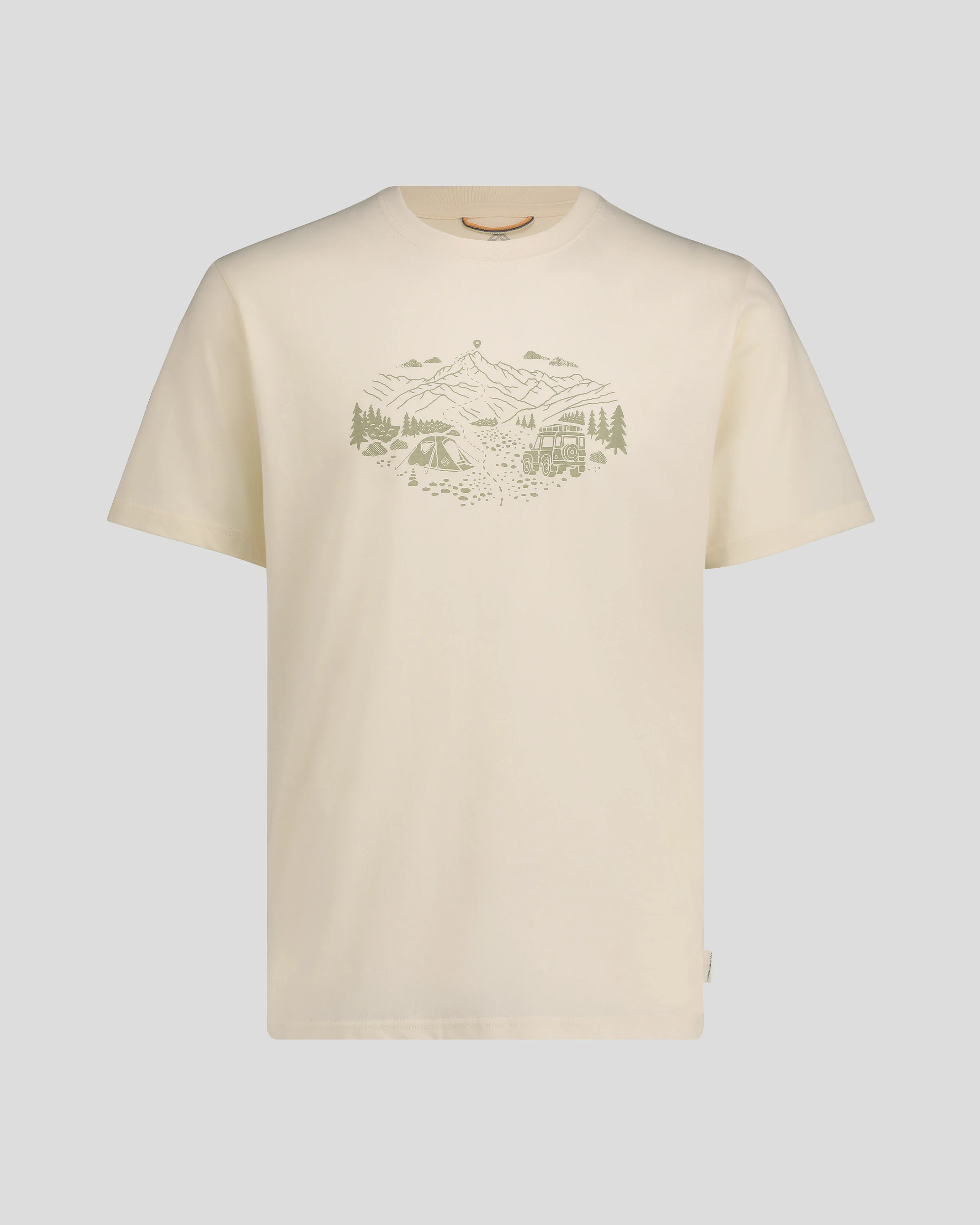 Men's Ridgeline Organic Cotton T-shirt - Natural - Image 4
