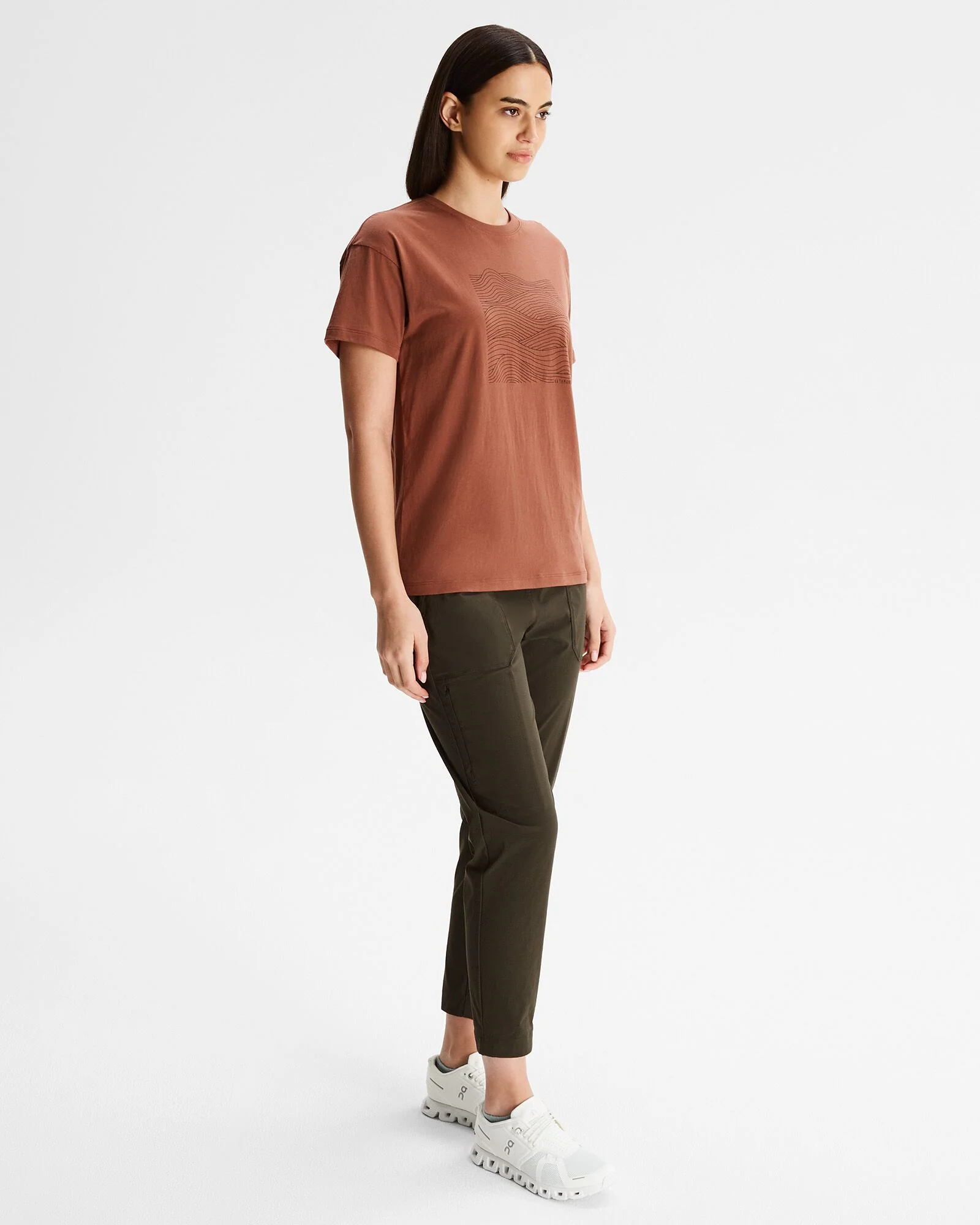 Women's Ripple Organic Cotton T-shirt - Woodsy - Image 2