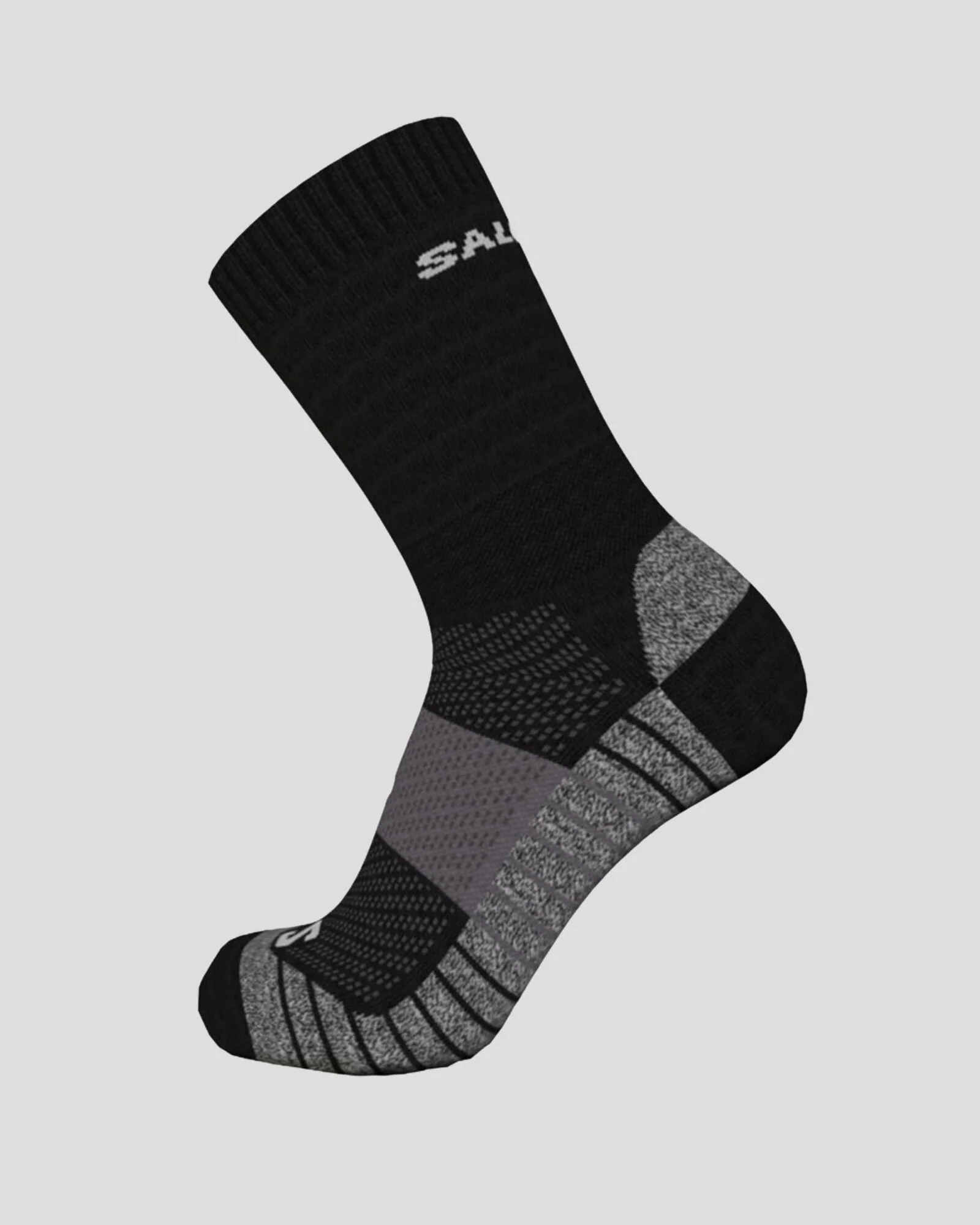 Salomon Aero Crew Socks - Black/Ebony/Pearl Blue - Image 2