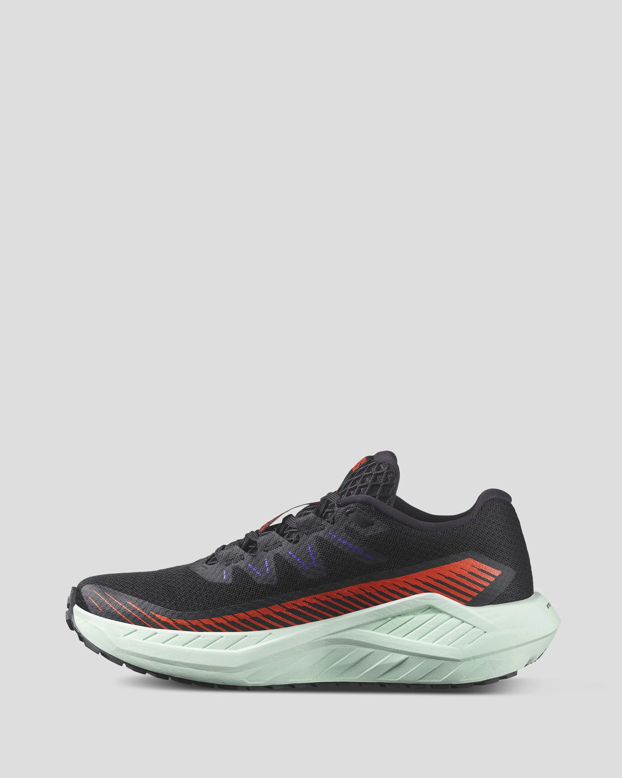Women's Salomon DRX Defy Grvl Running Shoes - Black/CherryTomato/Bay - Image 3