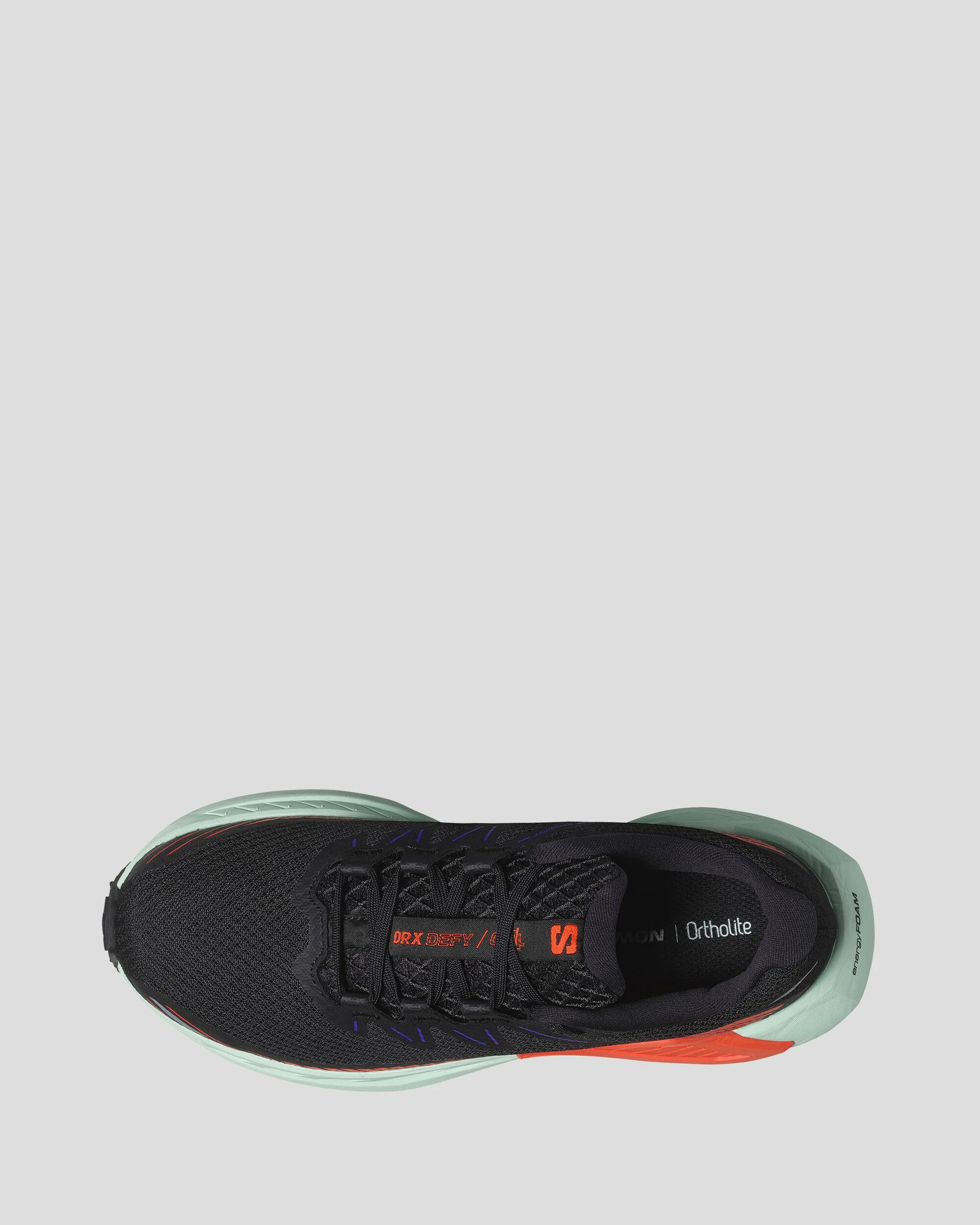 Women's Salomon DRX Defy Grvl Running Shoes - Black/CherryTomato/Bay - Image 4
