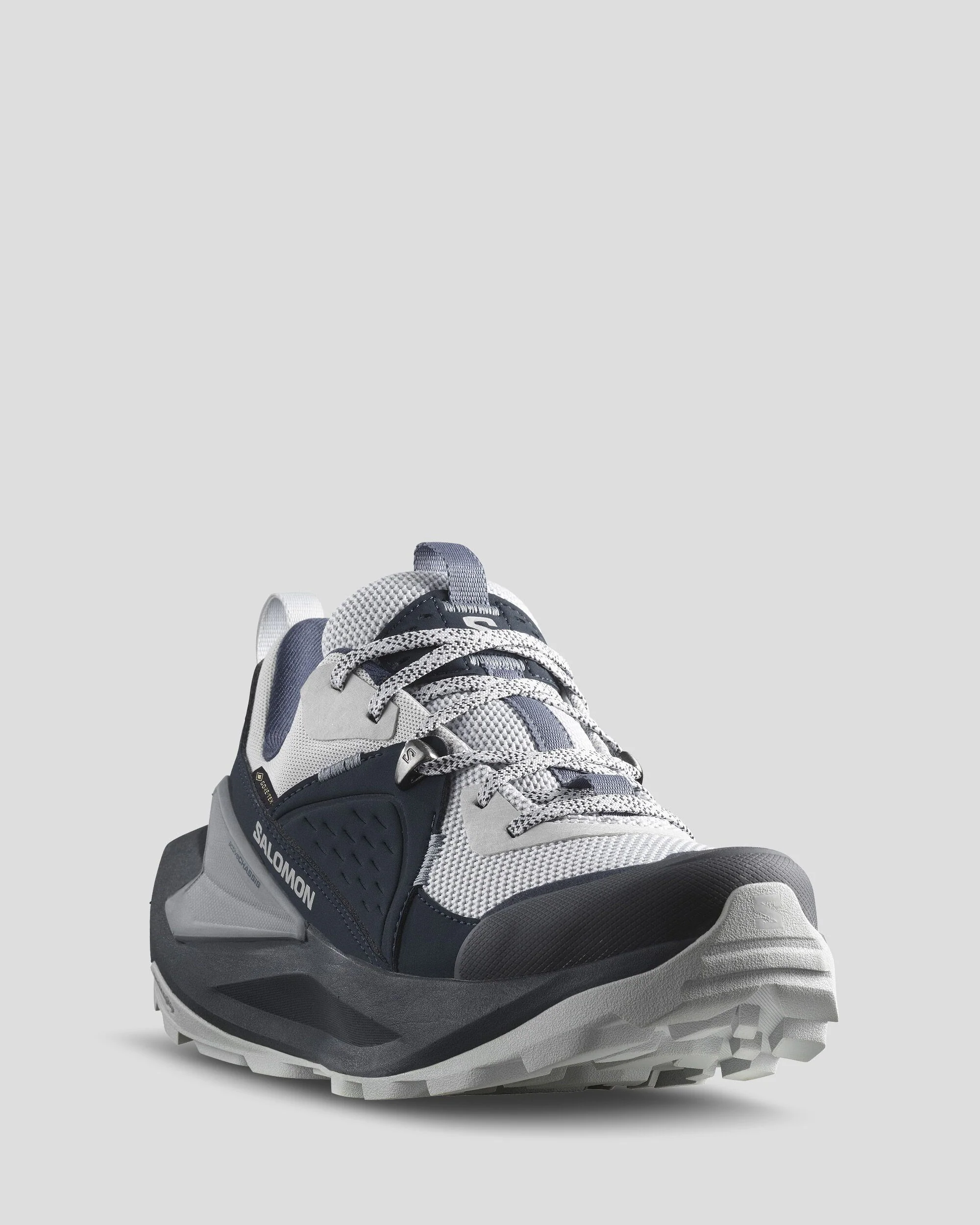 Women's Salomon Elixir GTX Hiking Shoes - Carbon/Pearl Blue/Flint Stone - Image 2