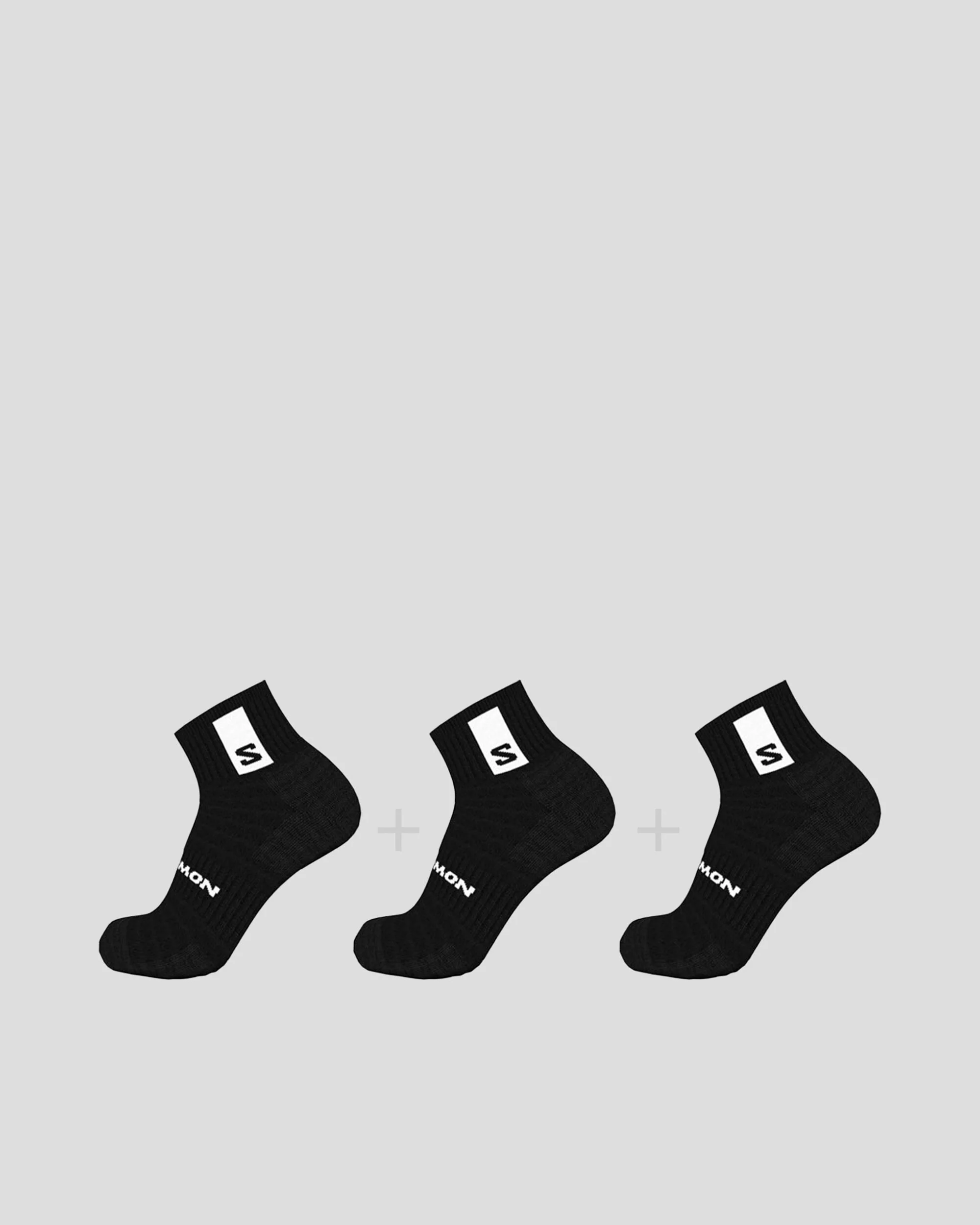 Salomon Everyday Ankle Socks 3-Pack - Black/Black/Black - Image 3