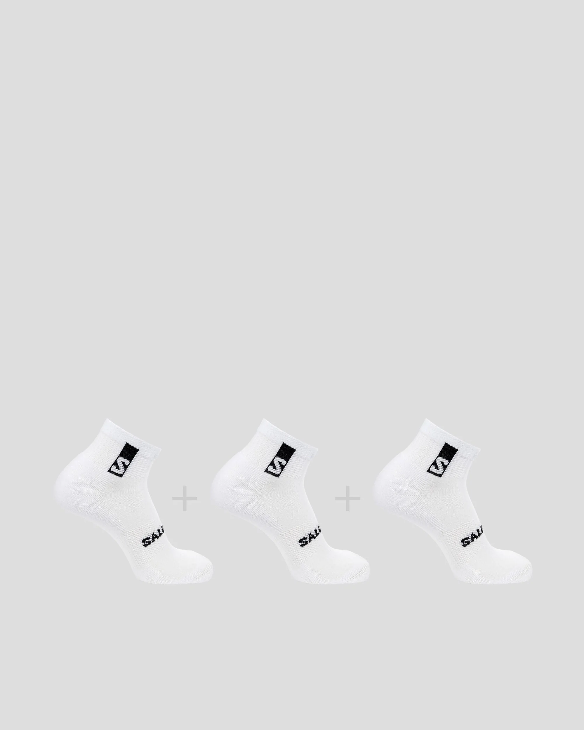 Salomon Everyday Ankle Socks 3-Pack - White/White - Image 2