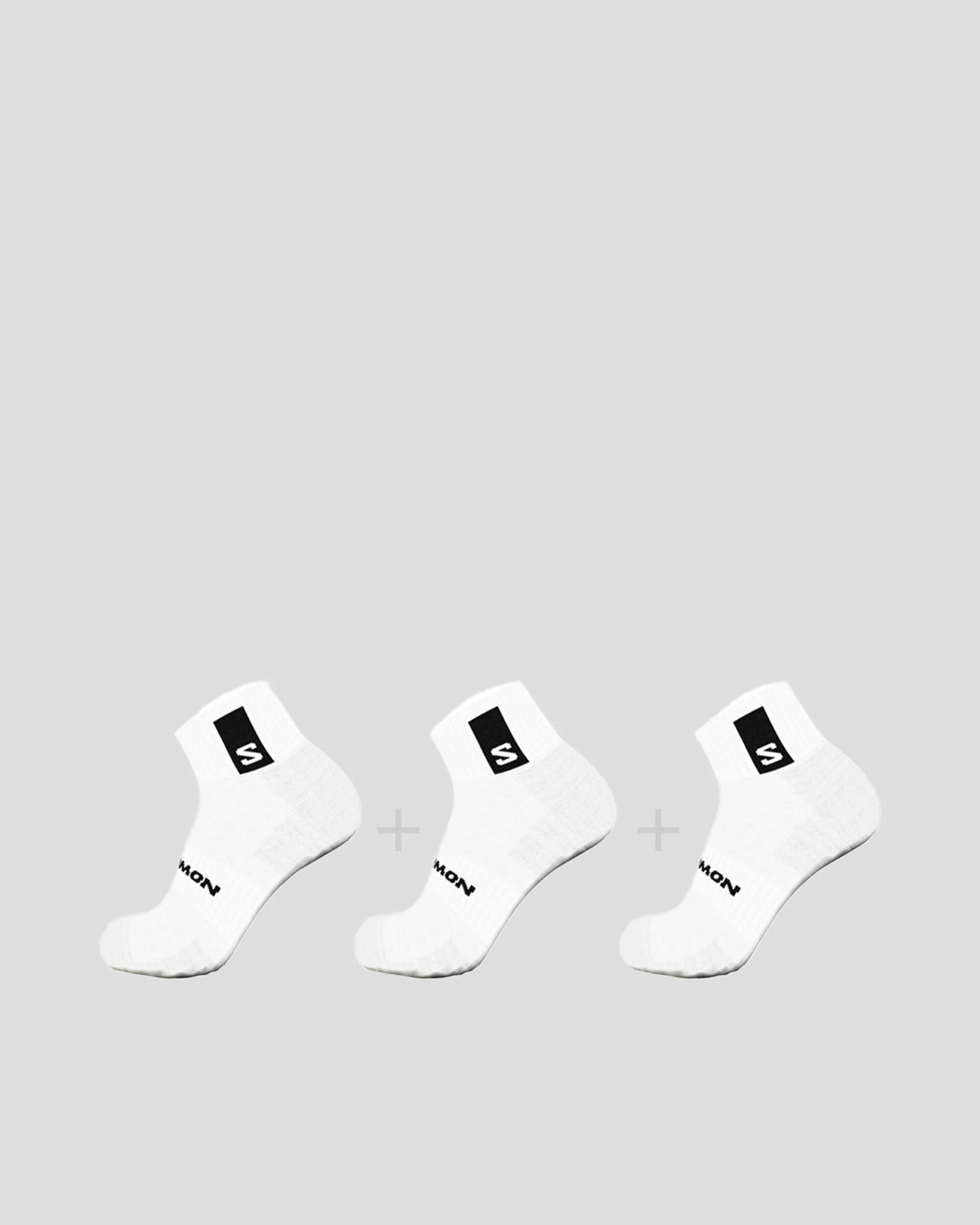 Salomon Everyday Ankle Socks 3-Pack - White/White - Image 3