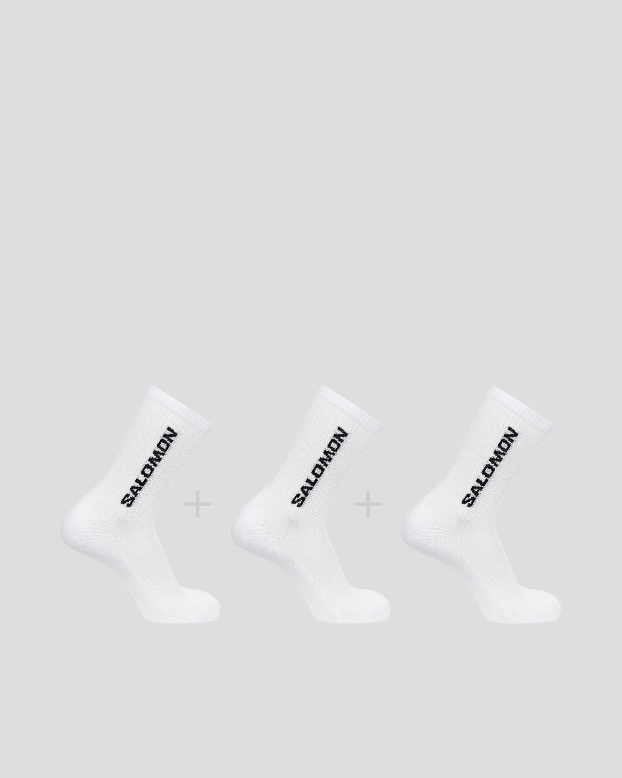 Salomon Everyday Crew Socks 3-Pack - White/White - Image 2