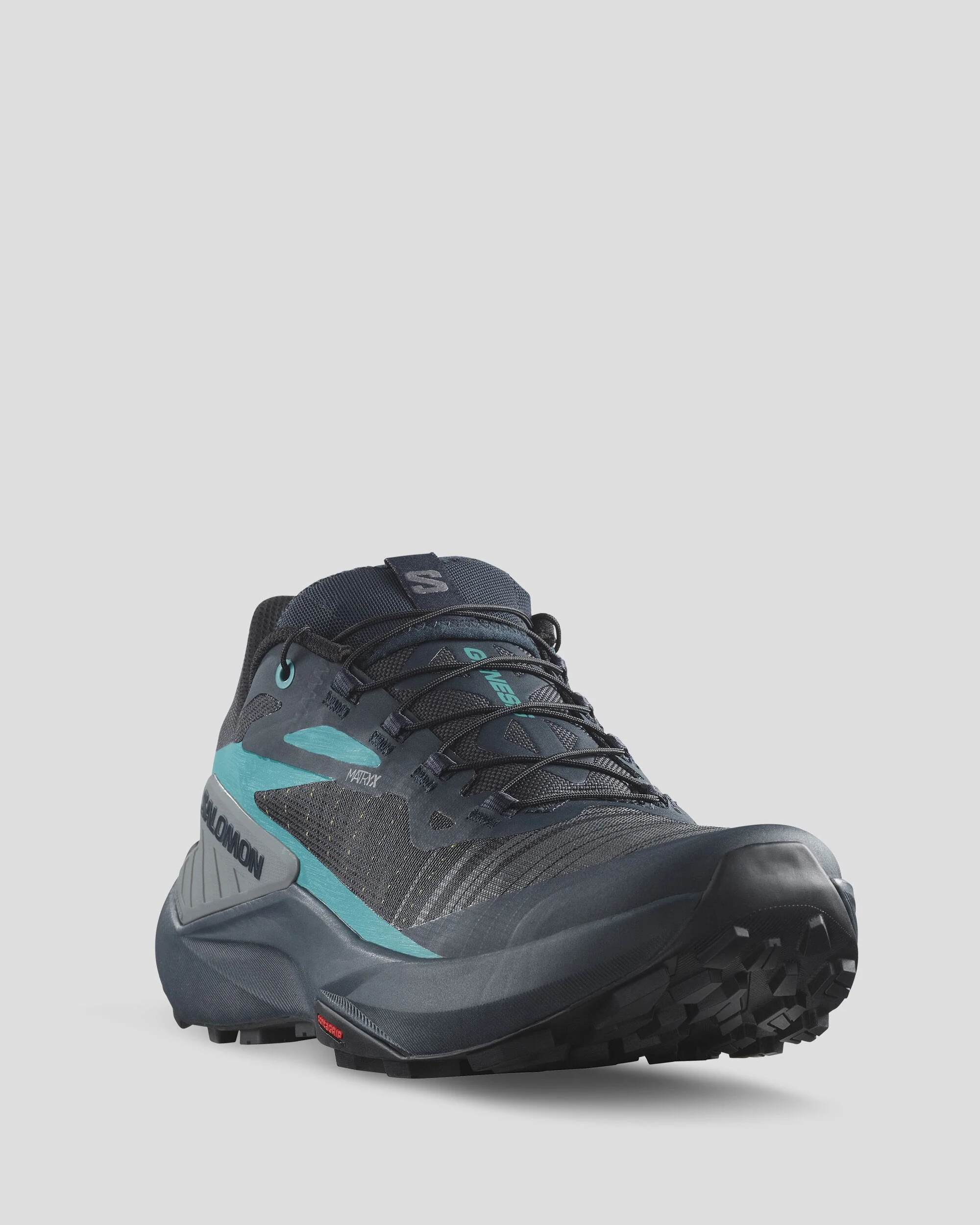 Men's Salomon Genesis Trail Running Shoes - Carbon/Tahitian Tide/Quiet Shade - Image 2