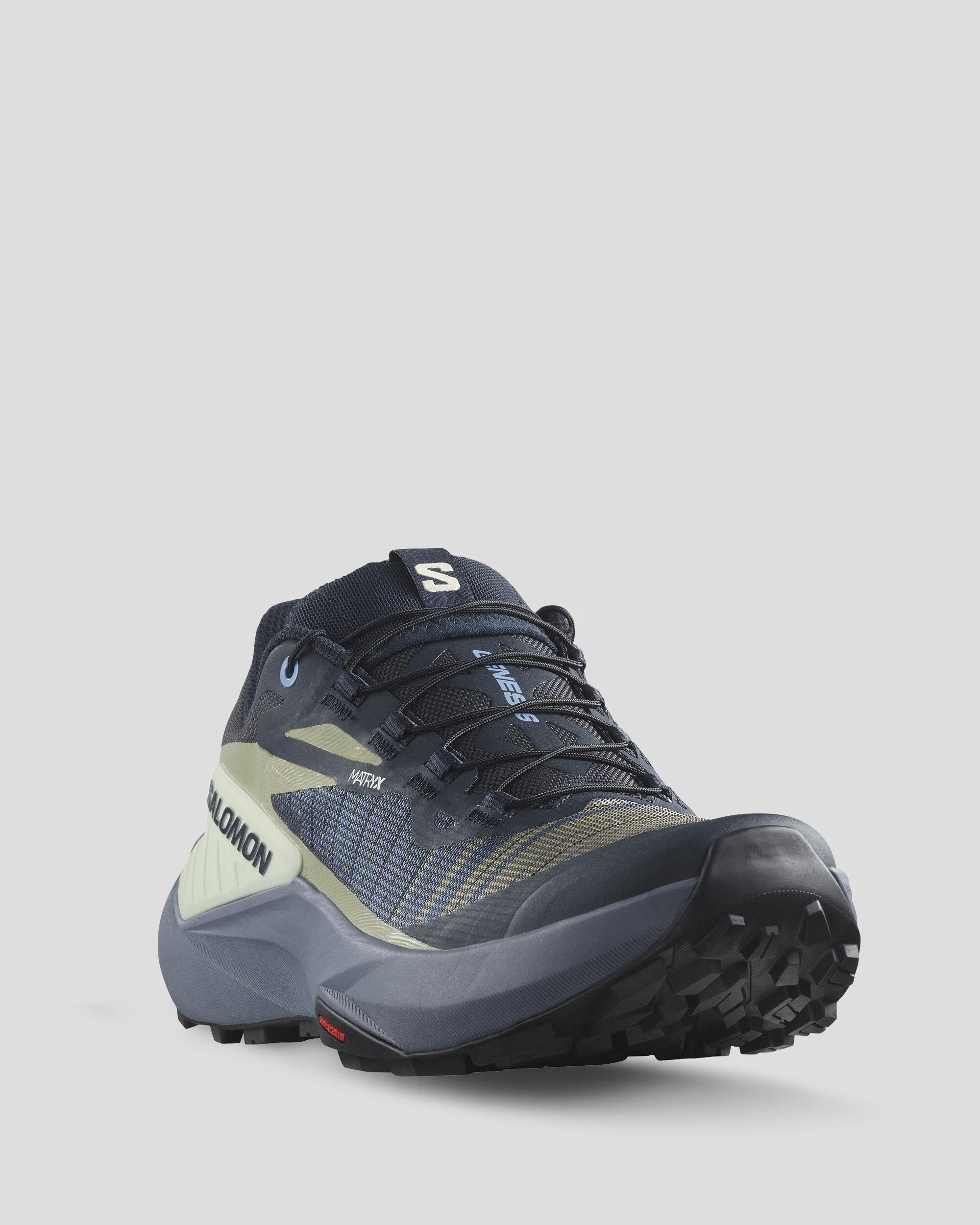 Women's Salomon Genesis Trail Running Shoes - Carbon/Grisaille/Aloe Wash - Image 2