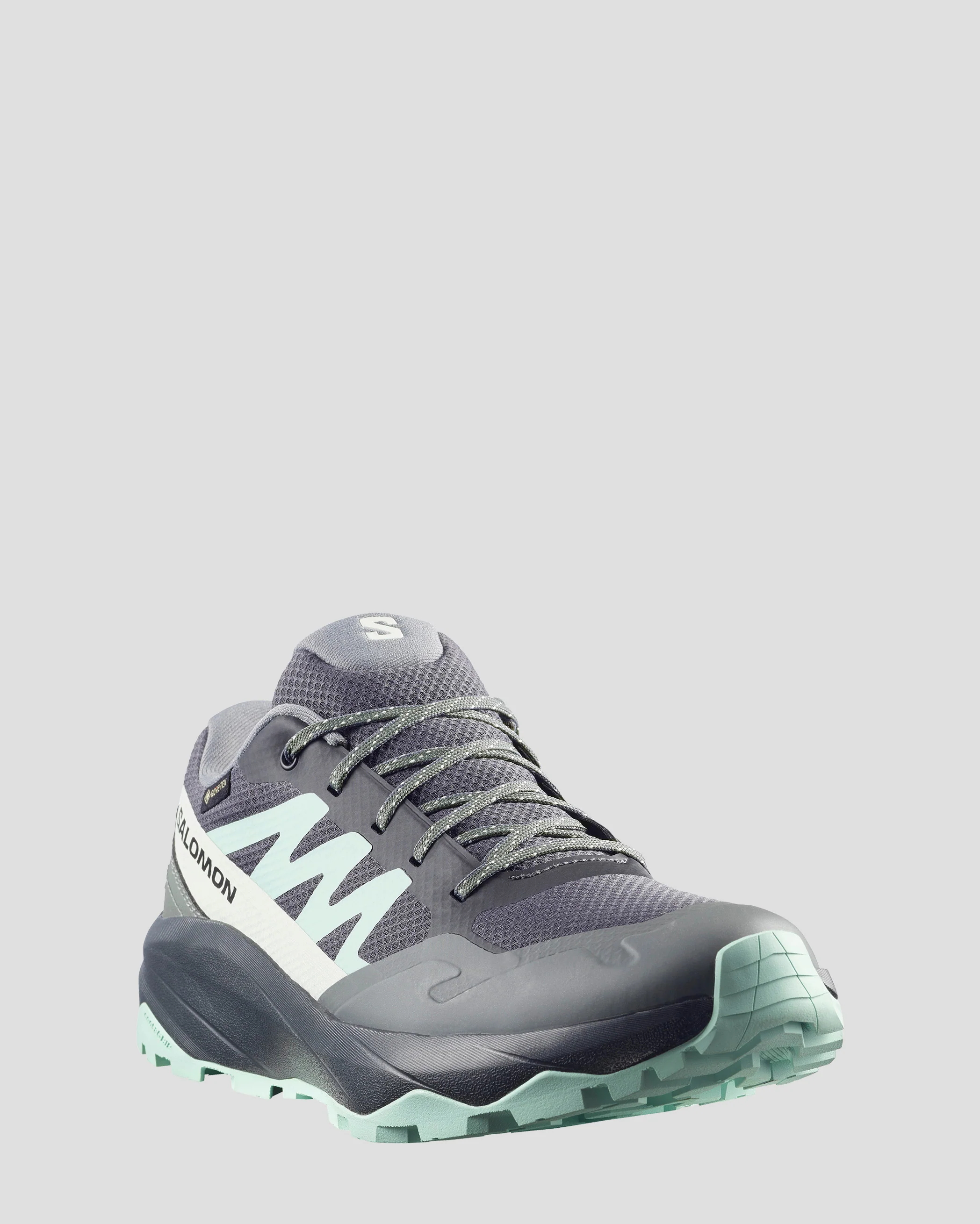 Women's Salomon Outscape GTX Shoes - Asphalt / Clearly Aqua / Lichen - Image 2