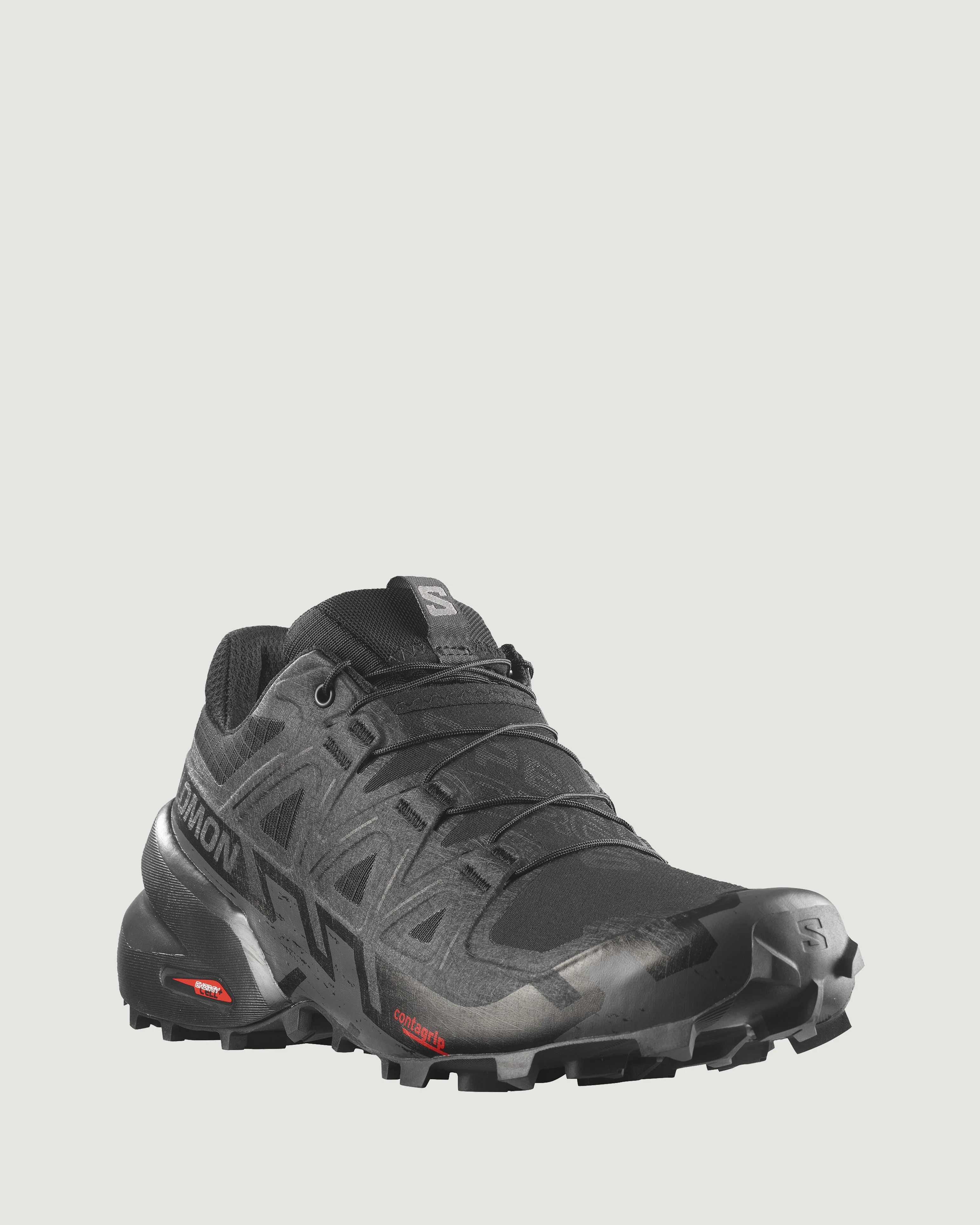 Men's Salomon Speedcross 6 Trail Running Shoes - Black/Black/Phantom - Image 5