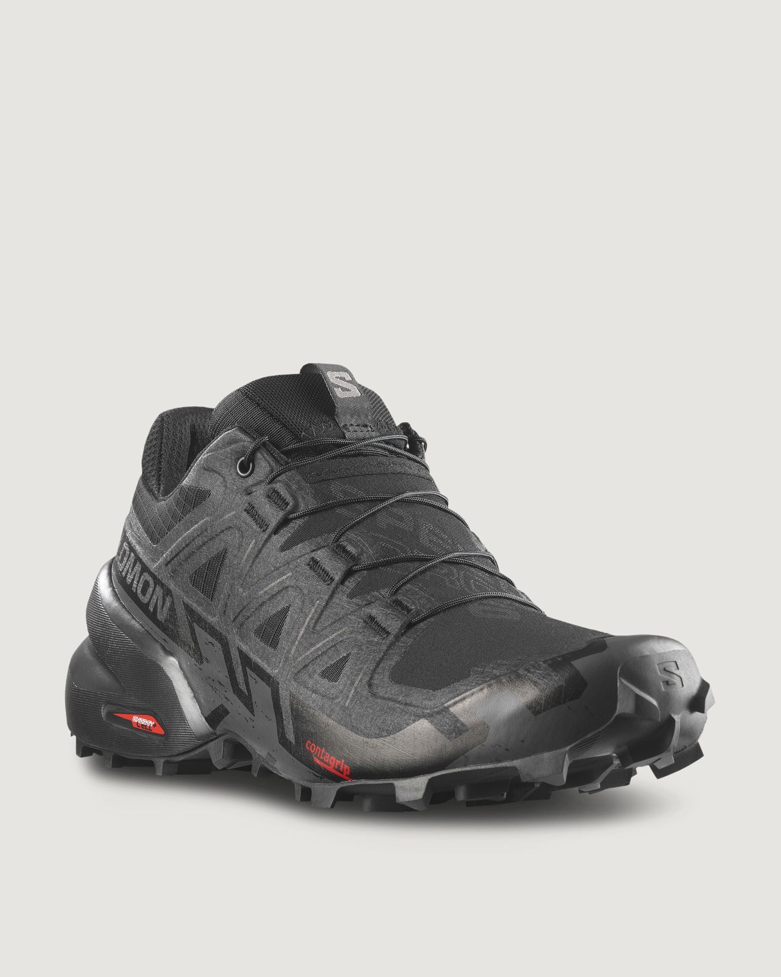 Women's Salomon Speedcross 6 Trail Running Shoes - Black/Black/Phantom - Image 3