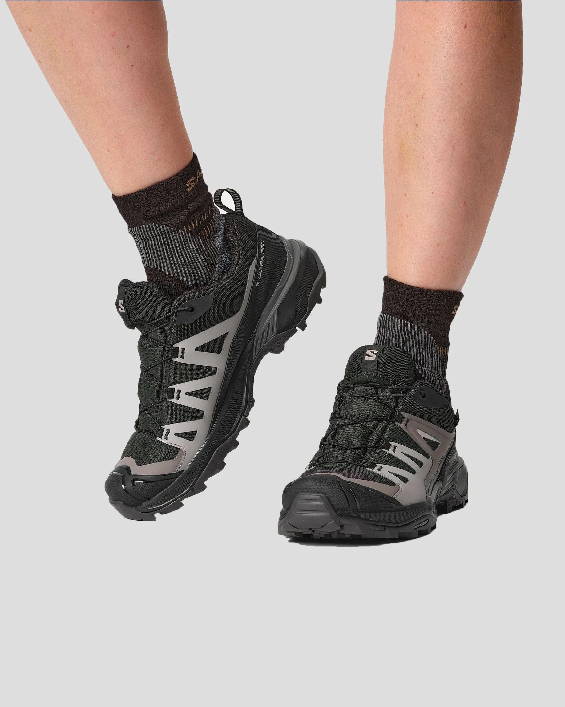 Women's Salomon X Ultra 360 GTX Hiking Shoes - Black/Plum Kitten/Shale - Image 5