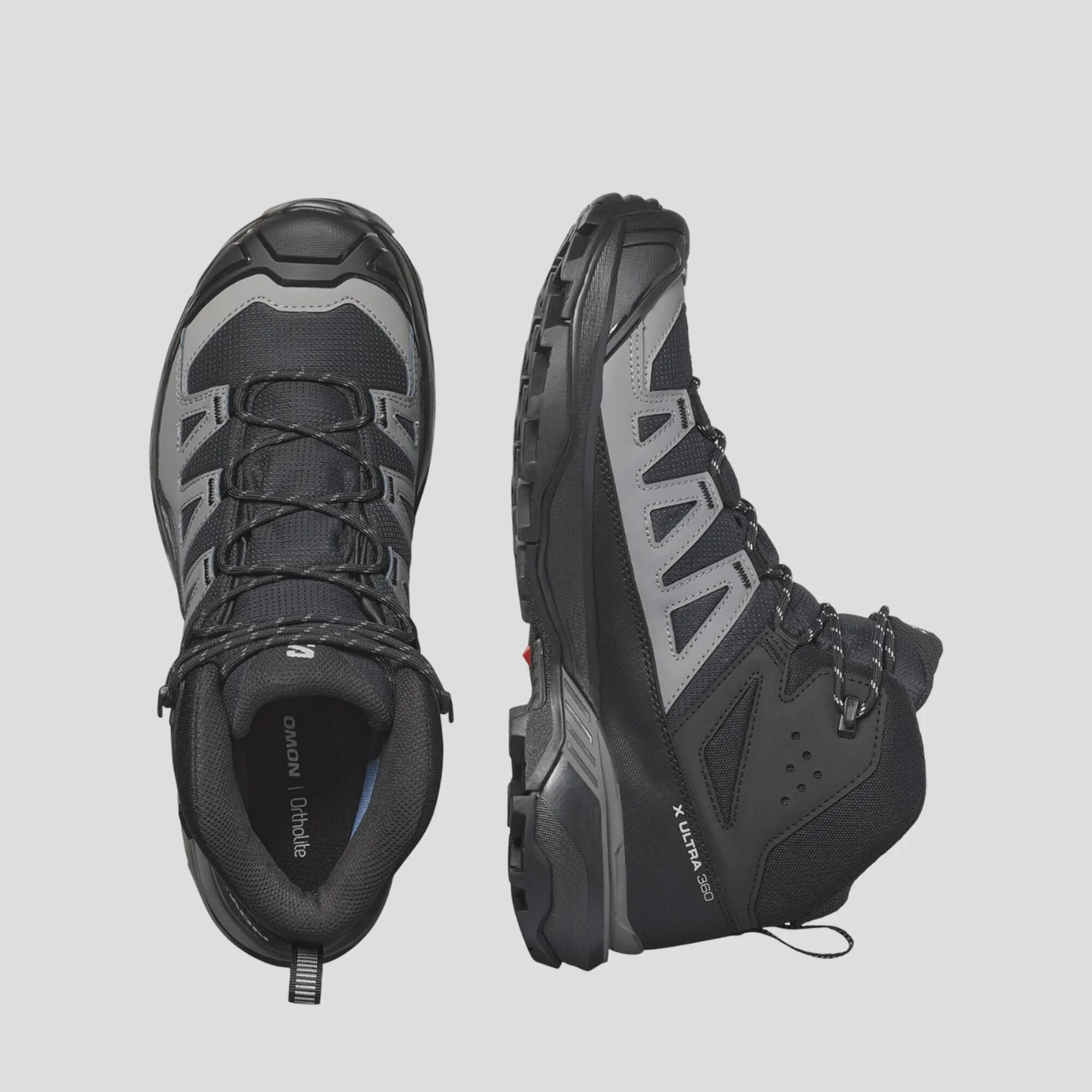 Men's Salomon X Ultra 360 Mid GTX Hiking Boots - Black/Magnet/Pewter - Image 10