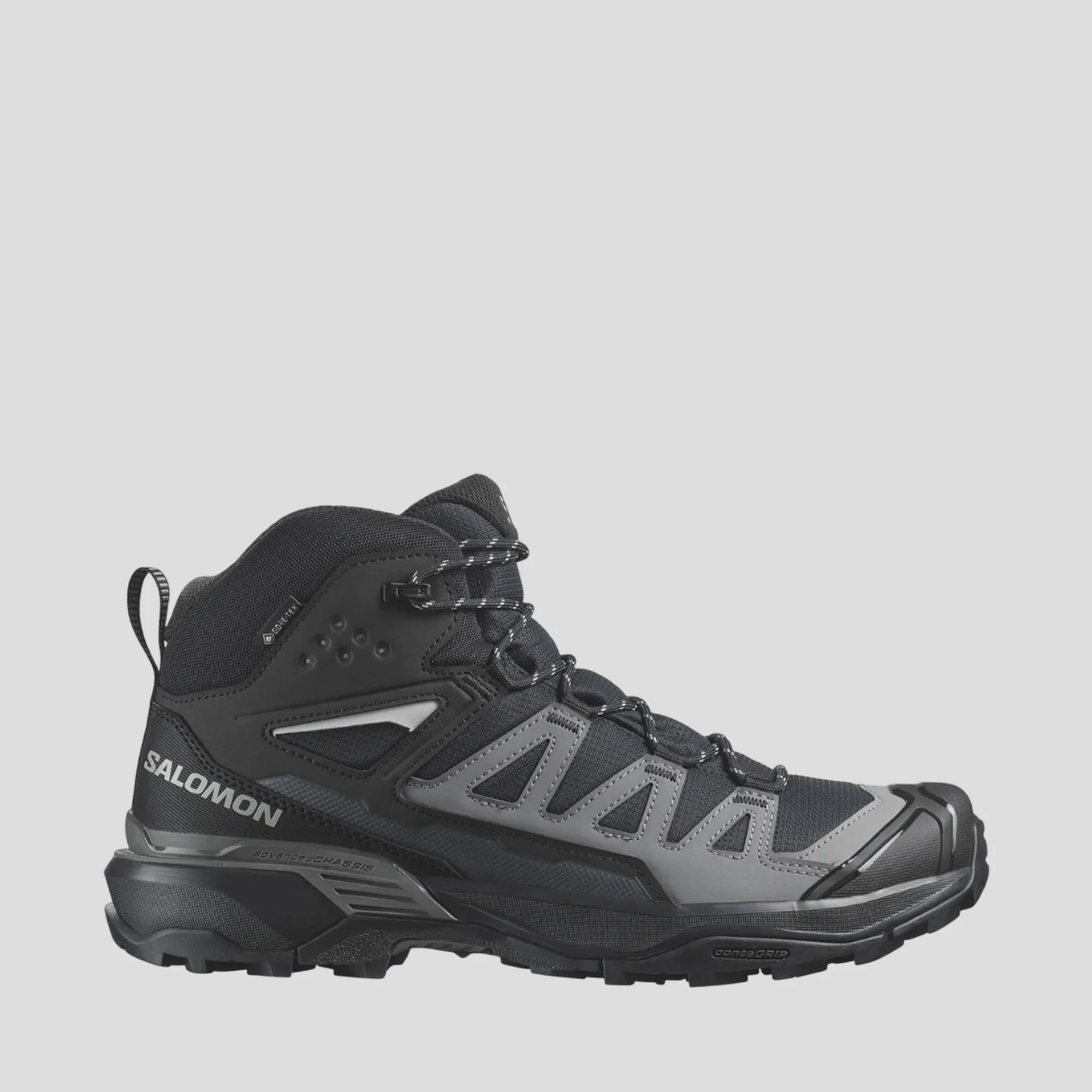 Men's Salomon X Ultra 360 Mid GTX Hiking Boots - Black/Magnet/Pewter - Image 7