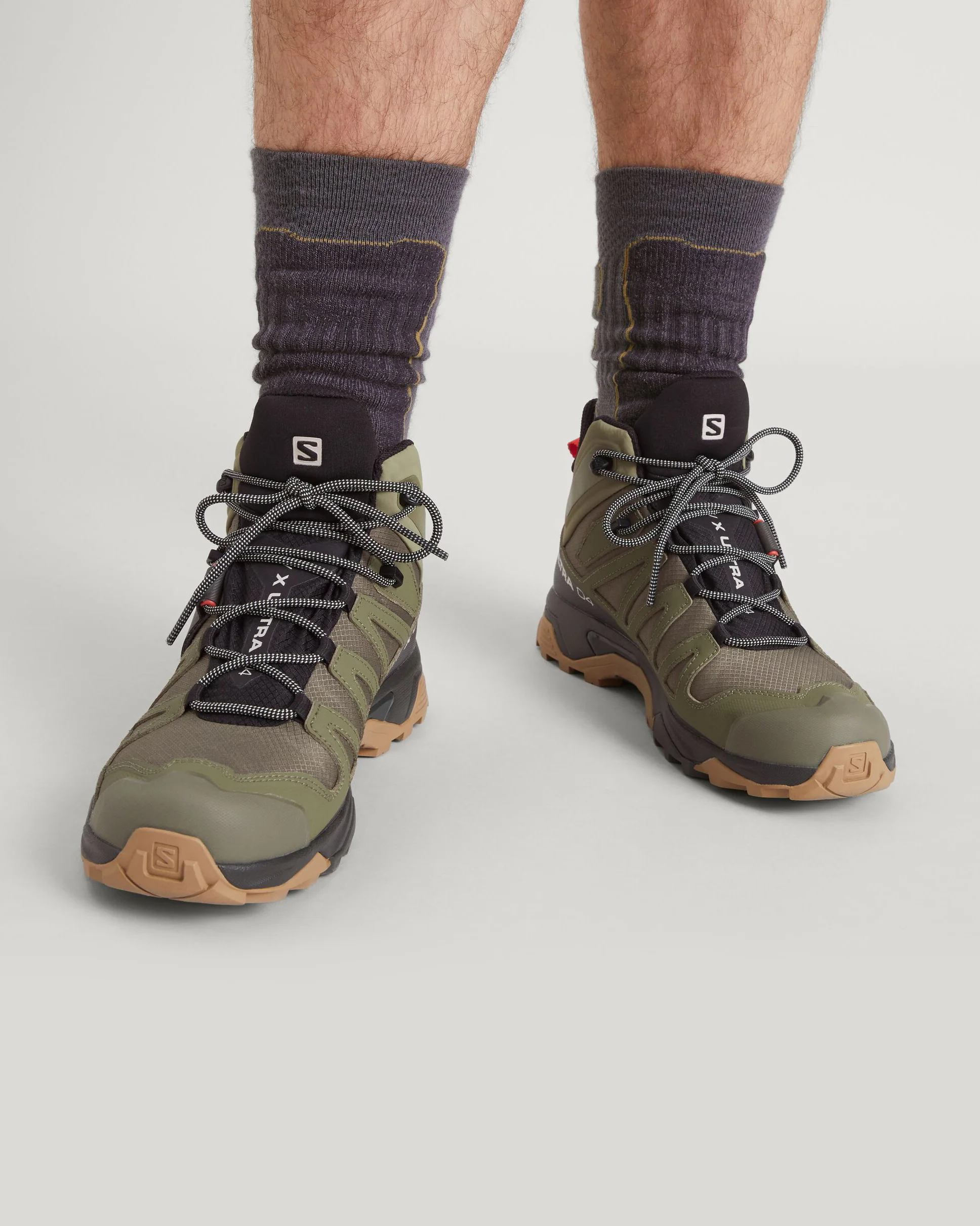 Men's Salomon X Ultra 4 GORE-TEX Mid Hiking Boots - Deep Lichen Green/Peat/Kelp - Image 5