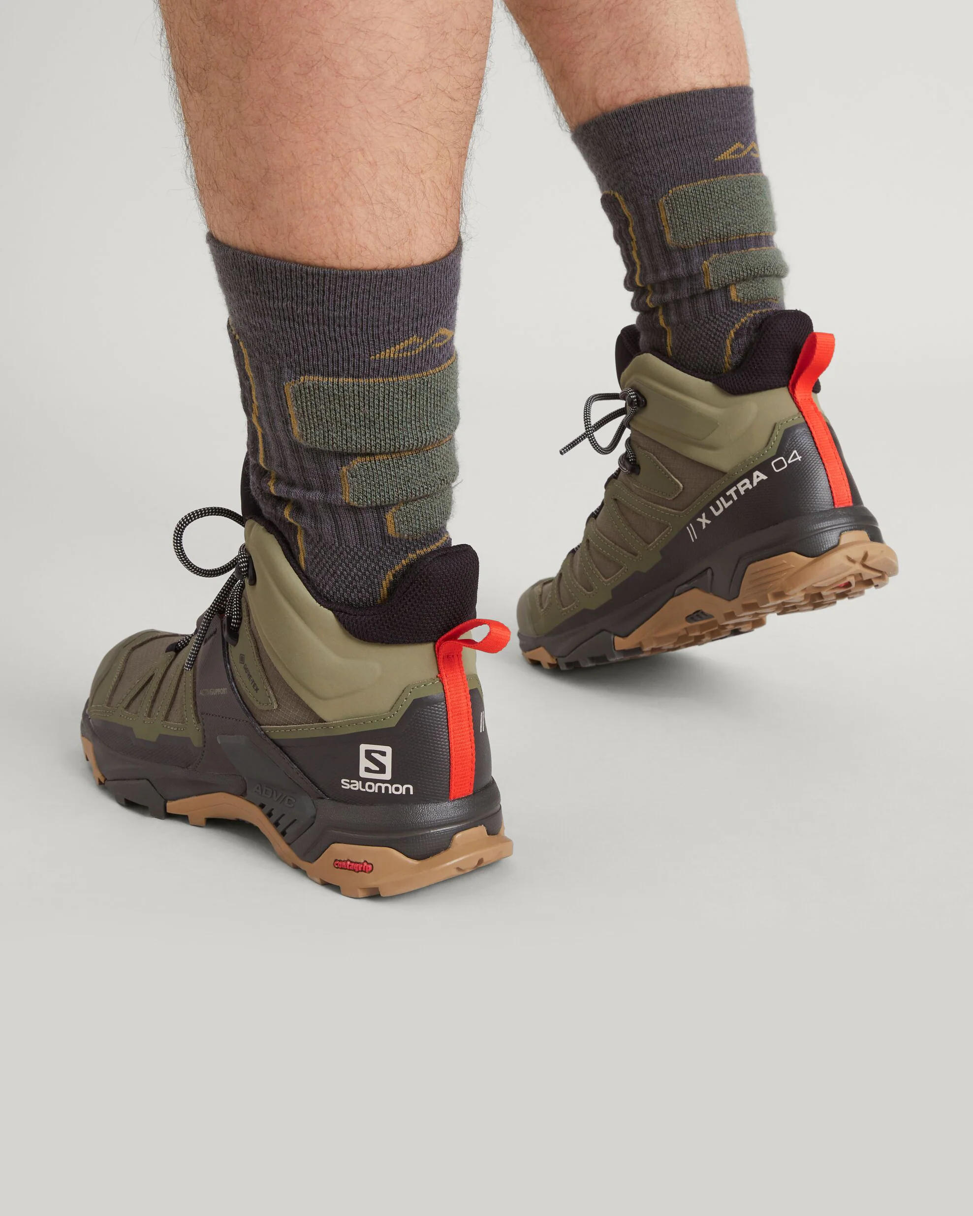 Men's Salomon X Ultra 4 GORE-TEX Mid Hiking Boots - Deep Lichen Green/Peat/Kelp - Image 7