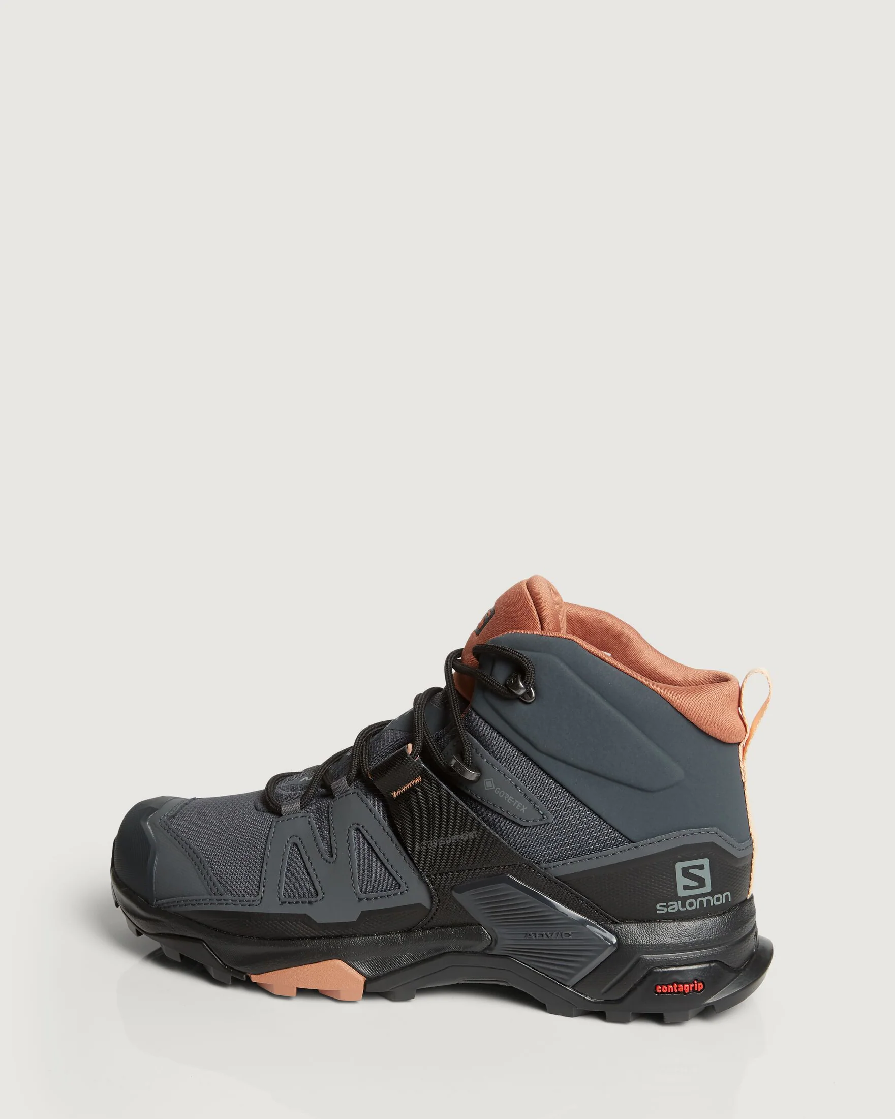 Women's Salomon X Ultra 4 GORE-TEX Mid Hiking Boots - Ebony/Mocha Mousse/Almond Cream - Image 3