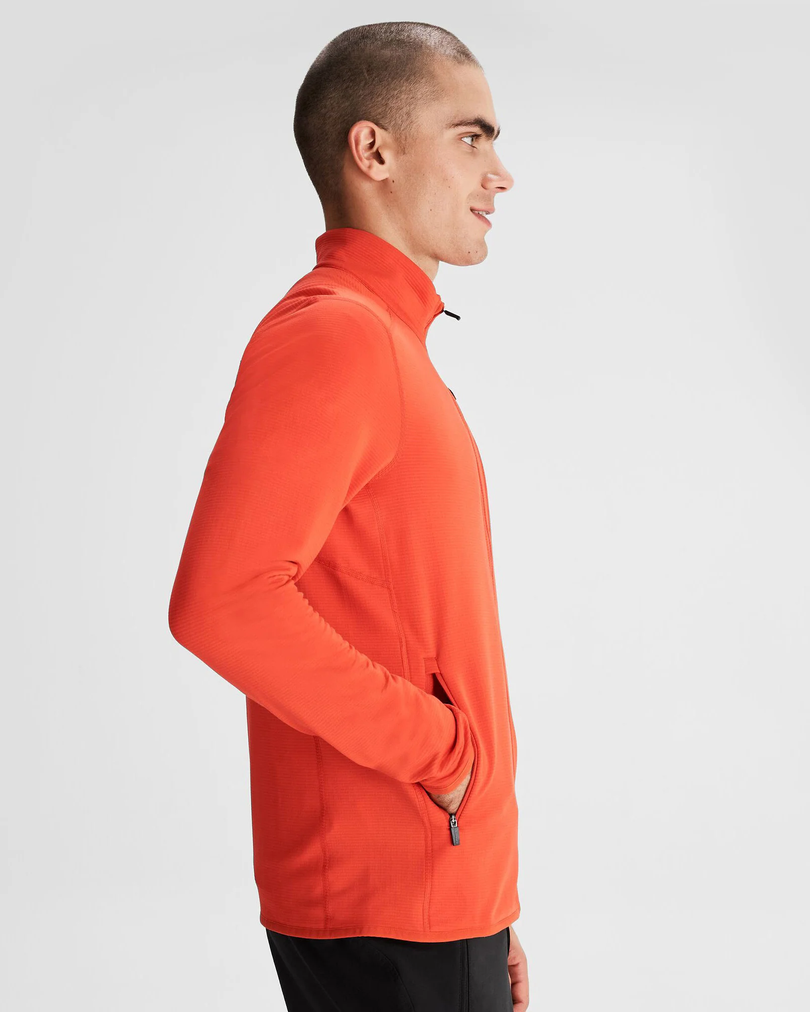 Men's Seeker Fleece Jacket - Hut Orange - Image 3
