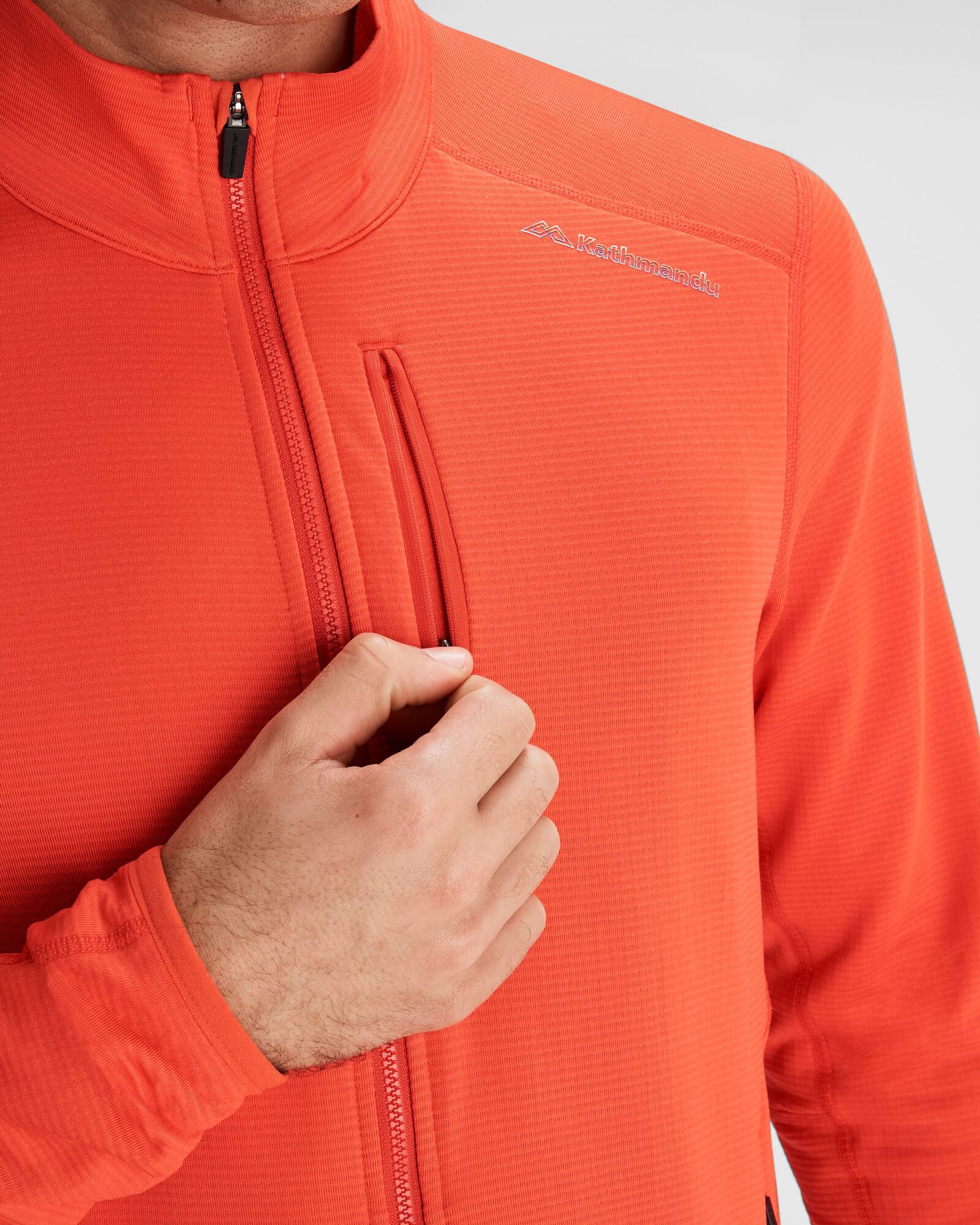 Men's Seeker Fleece Jacket - Hut Orange - Image 5