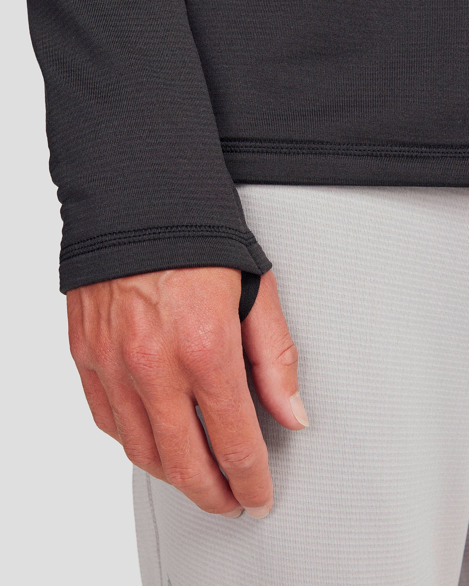 Men's Seeker Fleece Long Sleeve Top - Black Stingray - Image 5