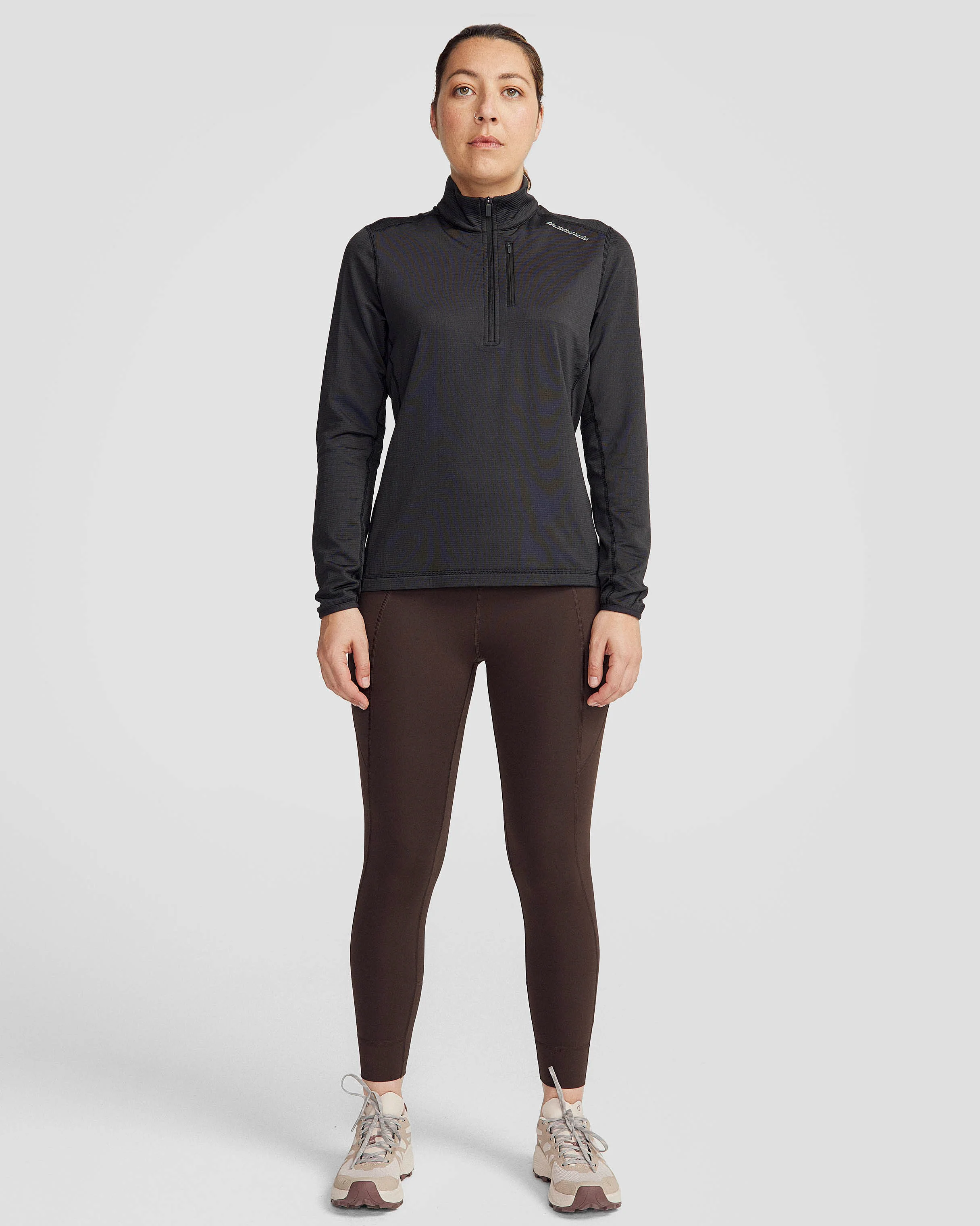 Women's Seeker Fleece ¼ Zip Pullover - Black Stingray - Image 3
