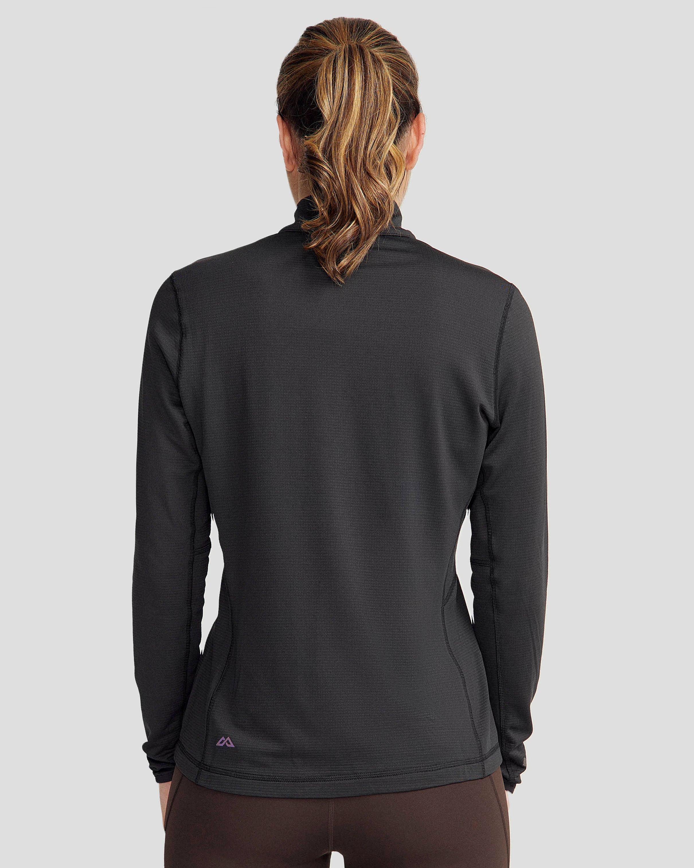 Women's Seeker Fleece ¼ Zip Pullover - Black Stingray - Image 5