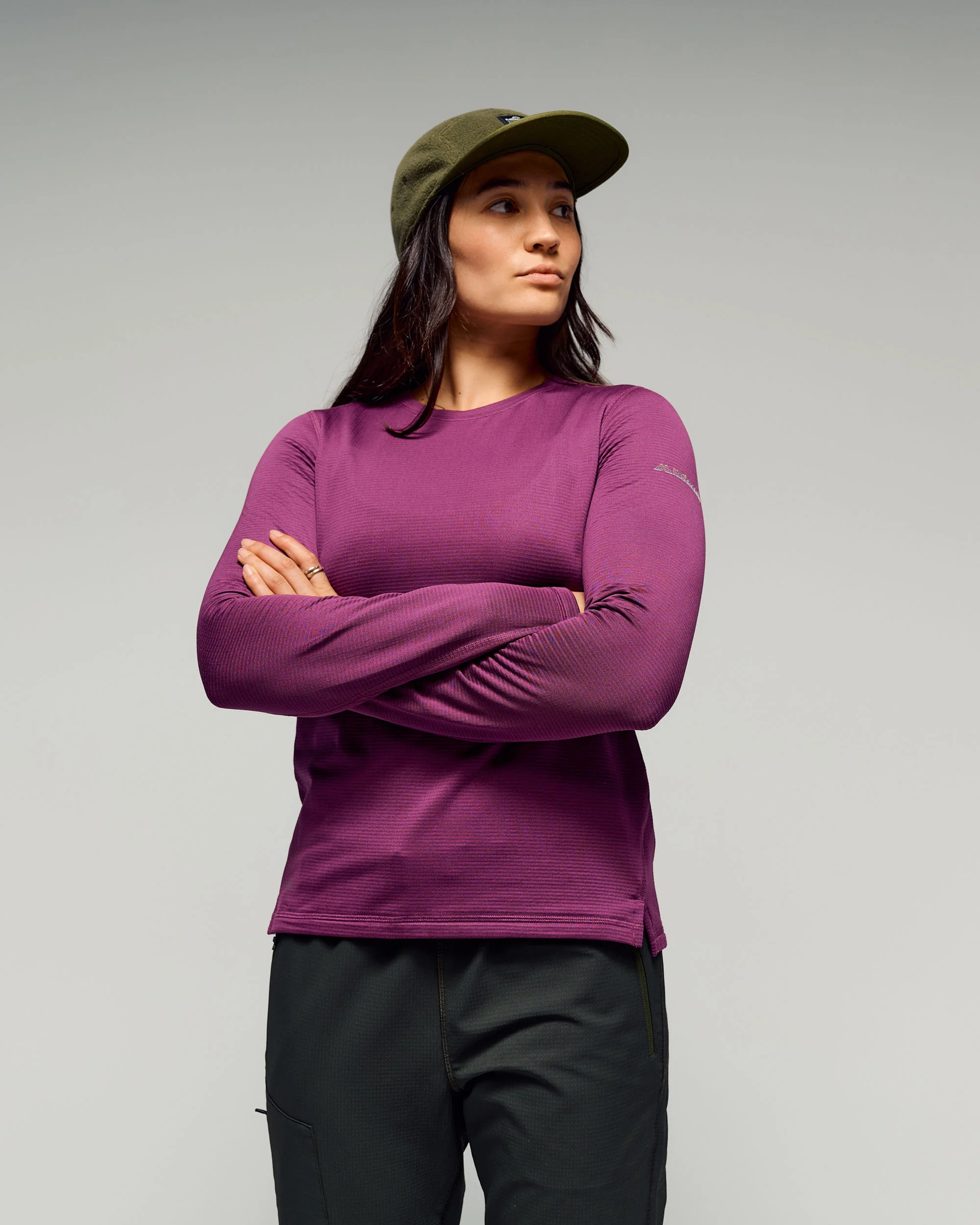 Women's Seeker Fleece Long Sleeve Top - Berry - Image 2