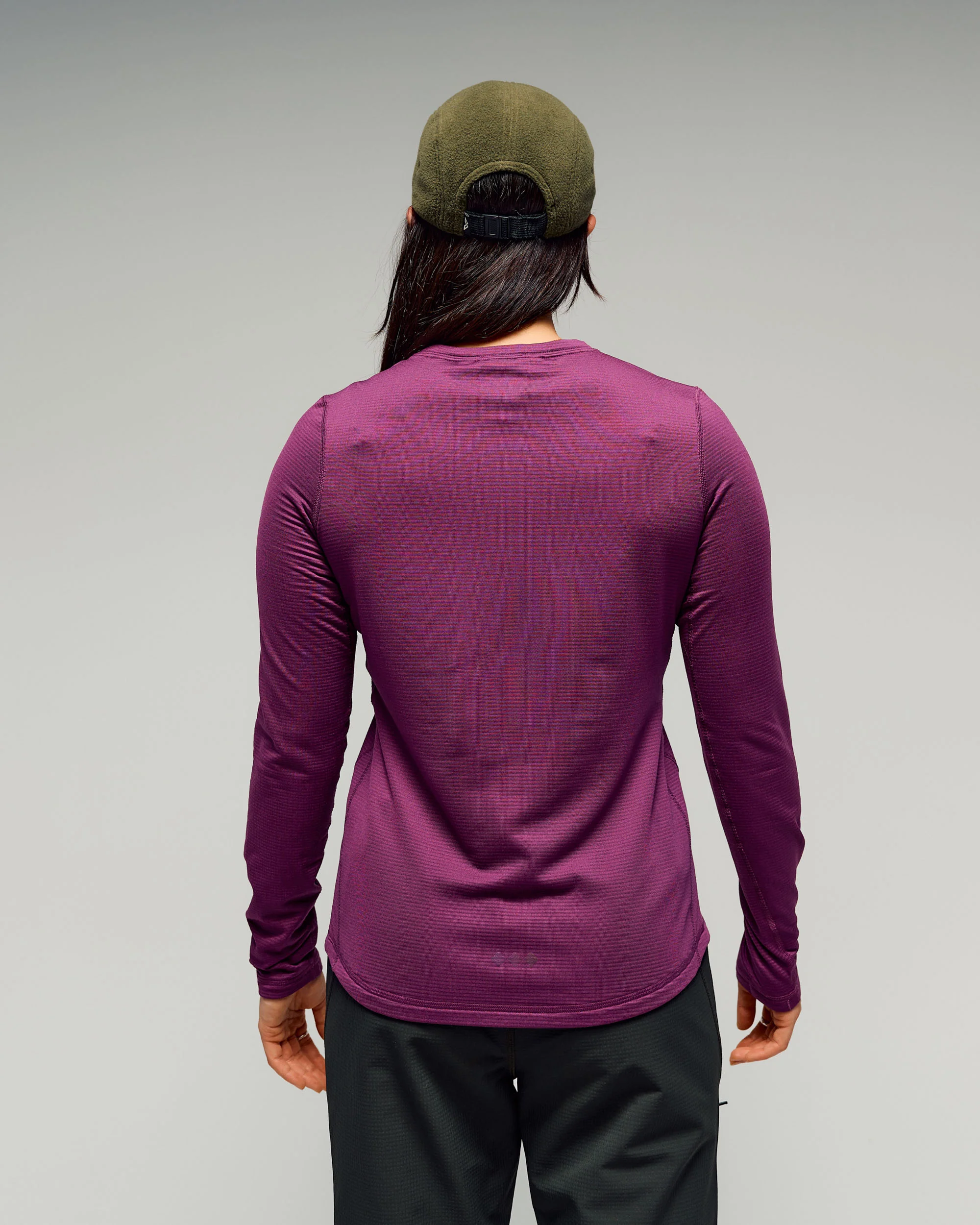 Women's Seeker Fleece Long Sleeve Top - Berry - Image 3