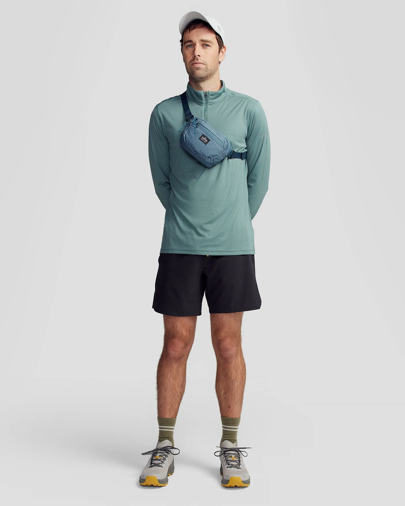 Men's Seeker Quarter Zip Top - Light Forest - Image 3