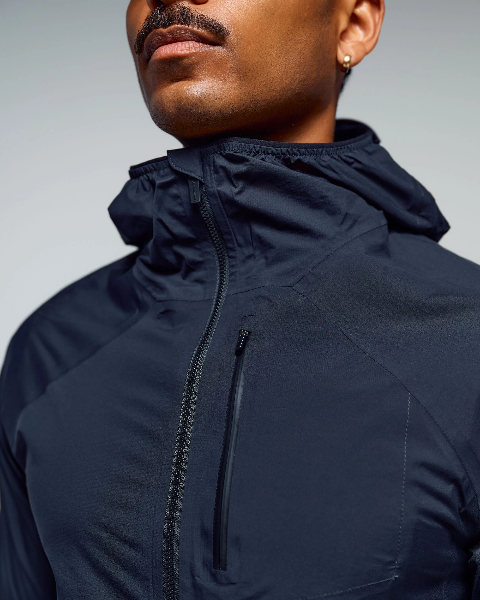 Men's Seeker 2.5L Rain Jacket - Black Stingray - Image 5
