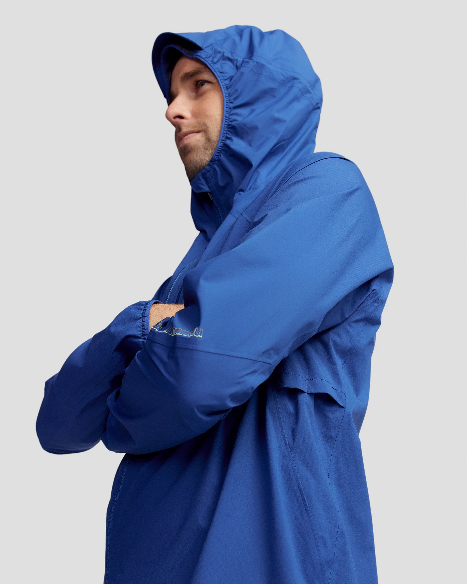 Men's Seeker 2.5L Rain Jacket - Bright Navy - Image 3