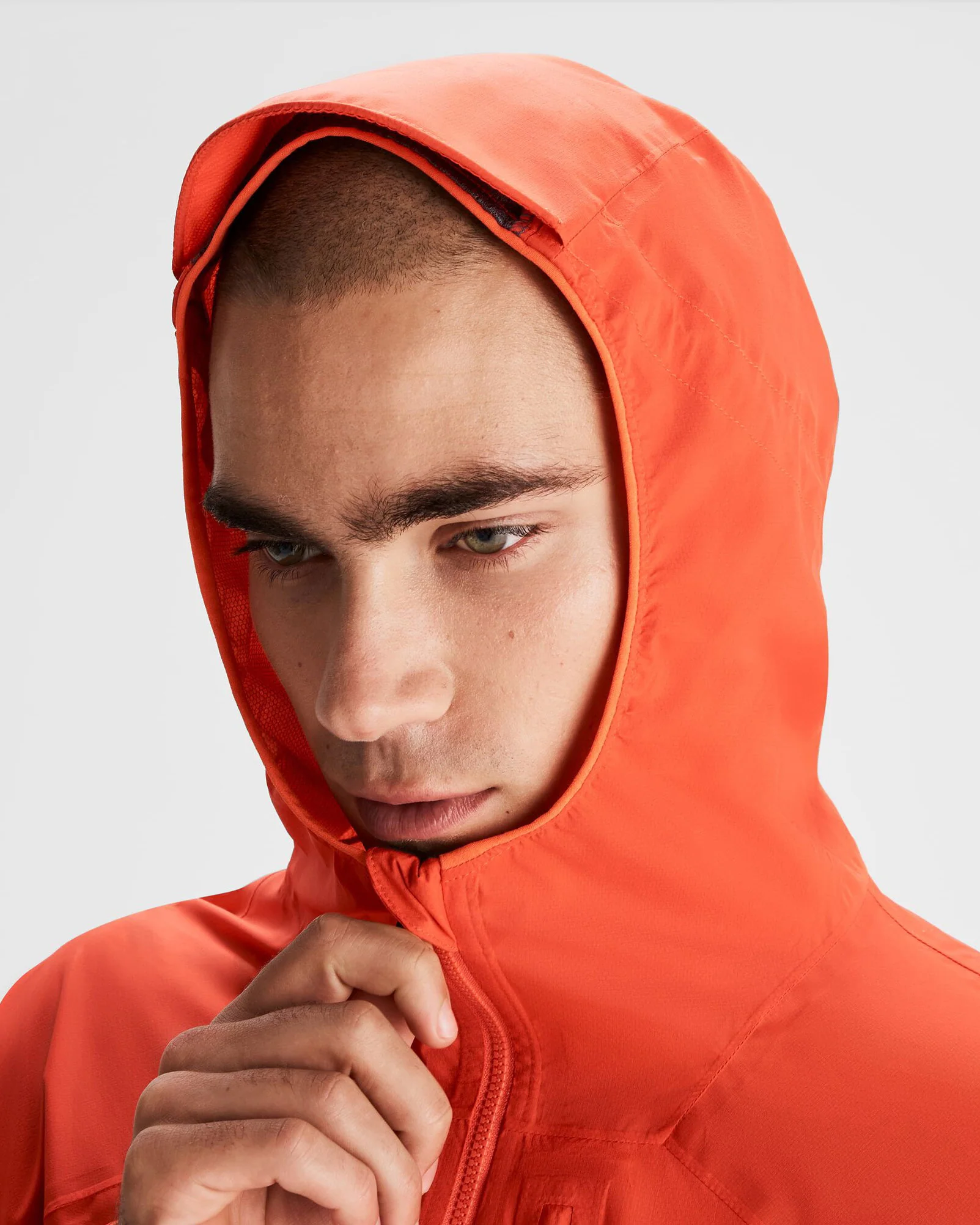 Men's Seeker 2.5L Rain Jacket - Hut Orange - Image 5