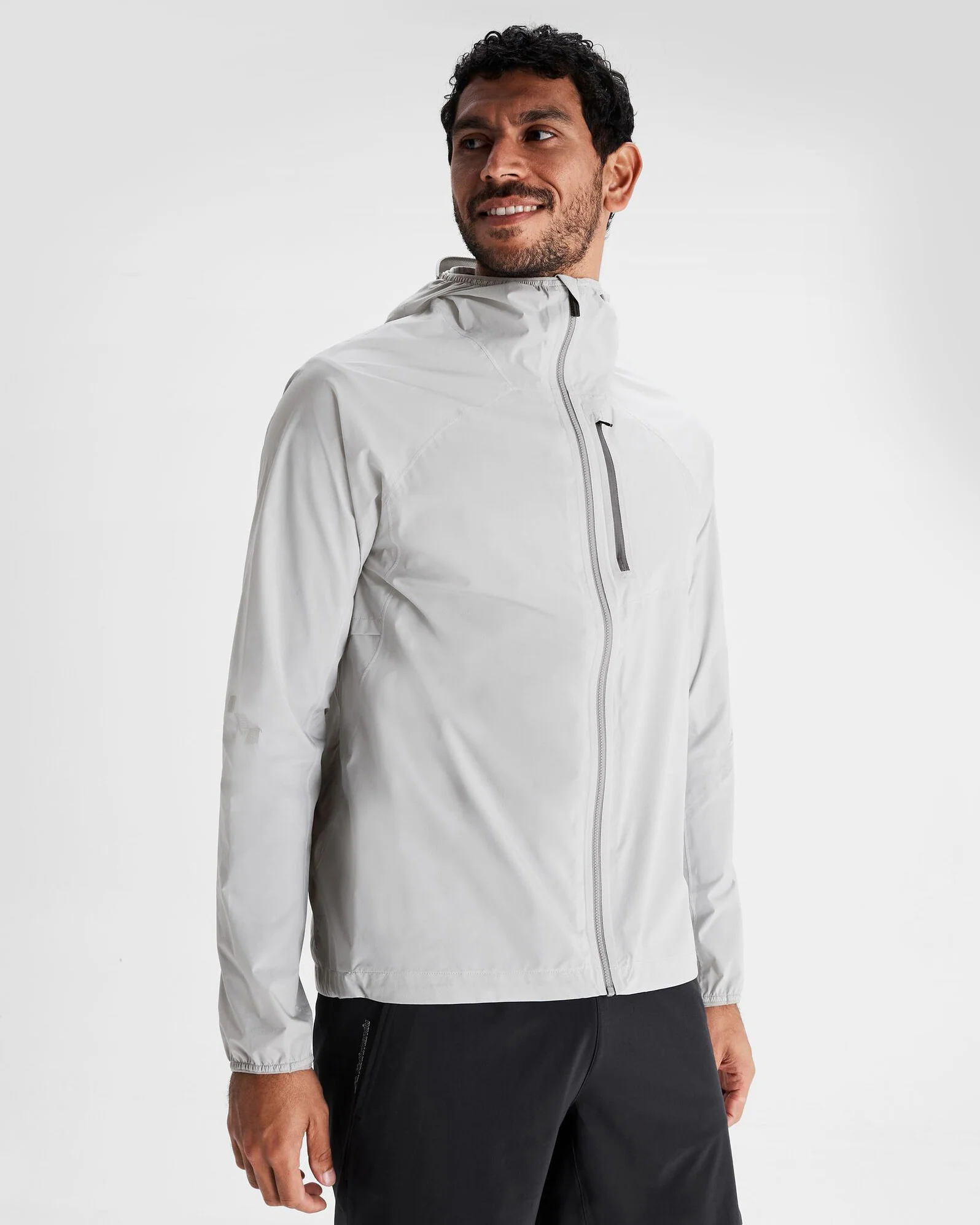 Men's Seeker 2.5L Rain Jacket - Steel Grey - Image 3