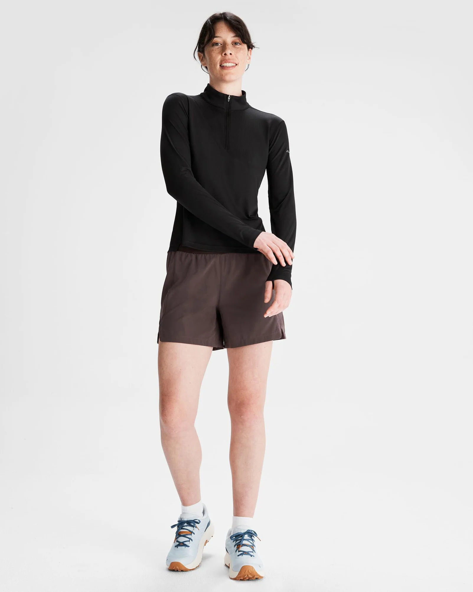 Women's Seeker Quarter Zip Top - Black Stingray - Image 2