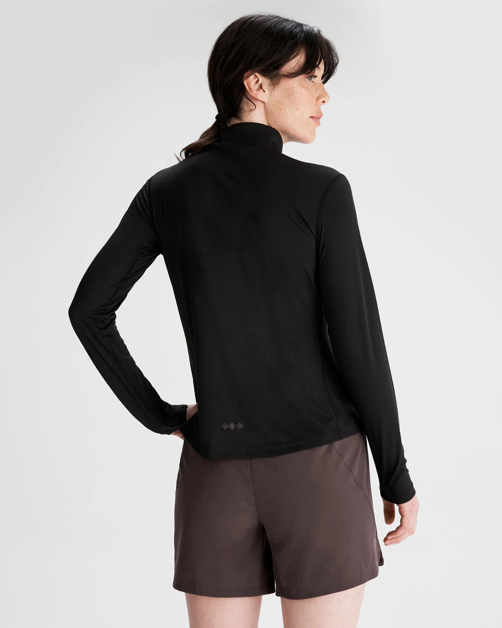 Women's Seeker Quarter Zip Top - Black Stingray - Image 3