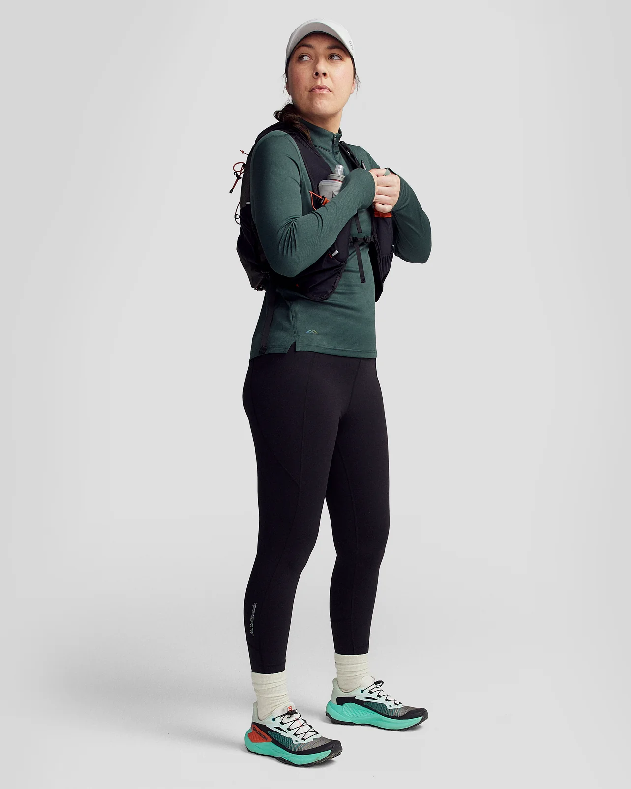 Women's Seeker Quarter Zip Top - Deep Forest - Image 2