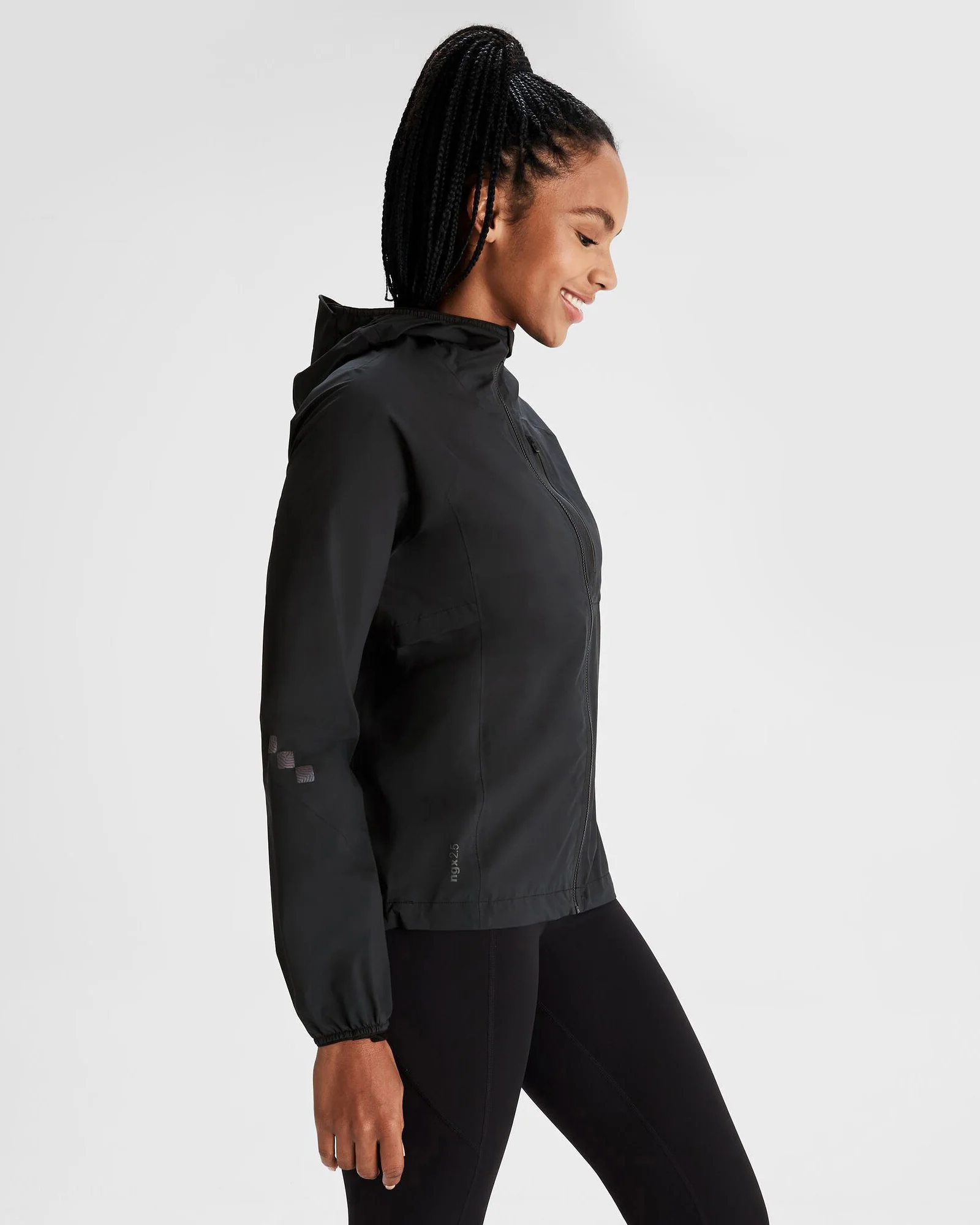 Women's Seeker 2.5L Rain Jacket - Black Stingray - Image 3