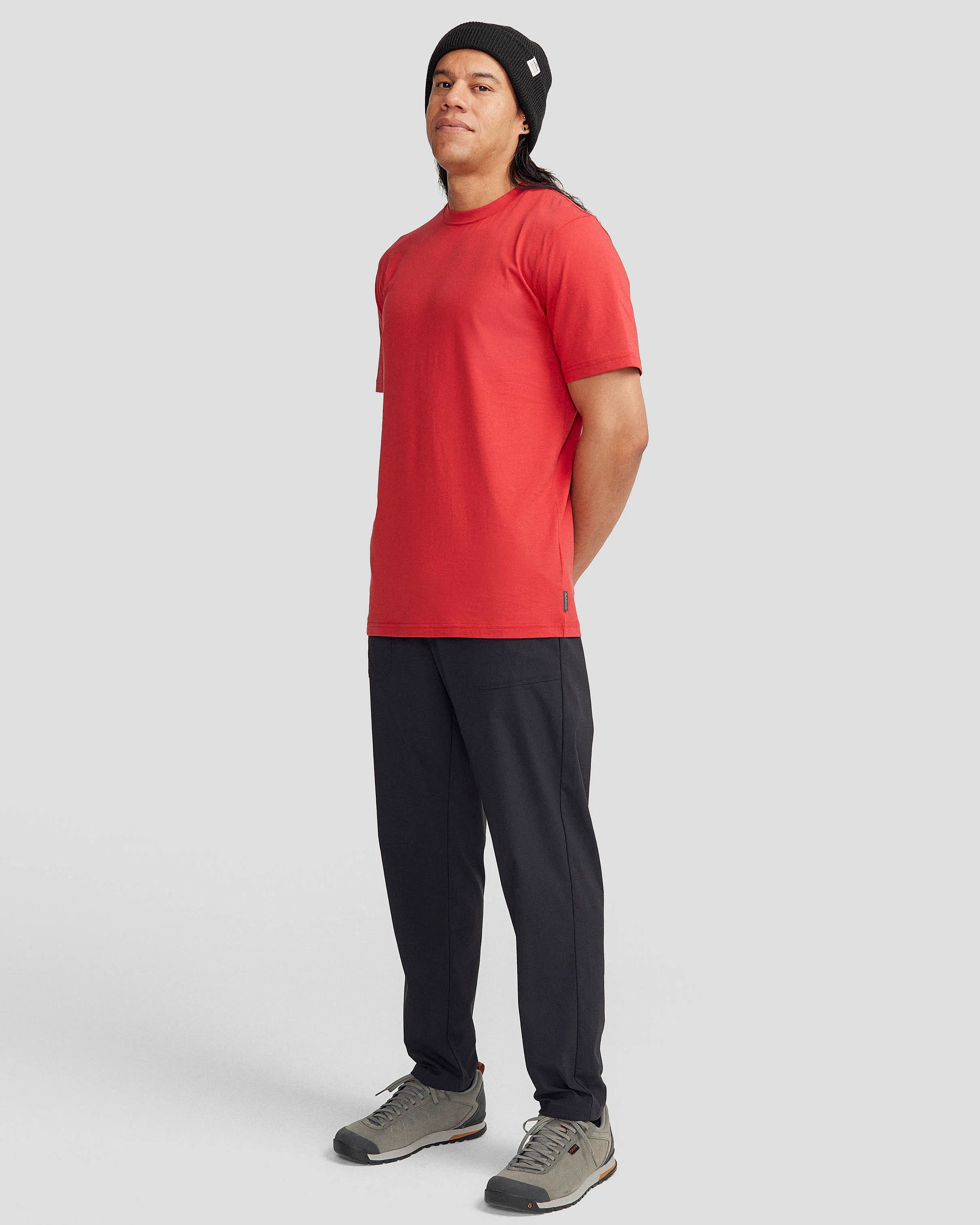 Men's Solid Organic Cotton T-shirt - Classic Red - Image 2
