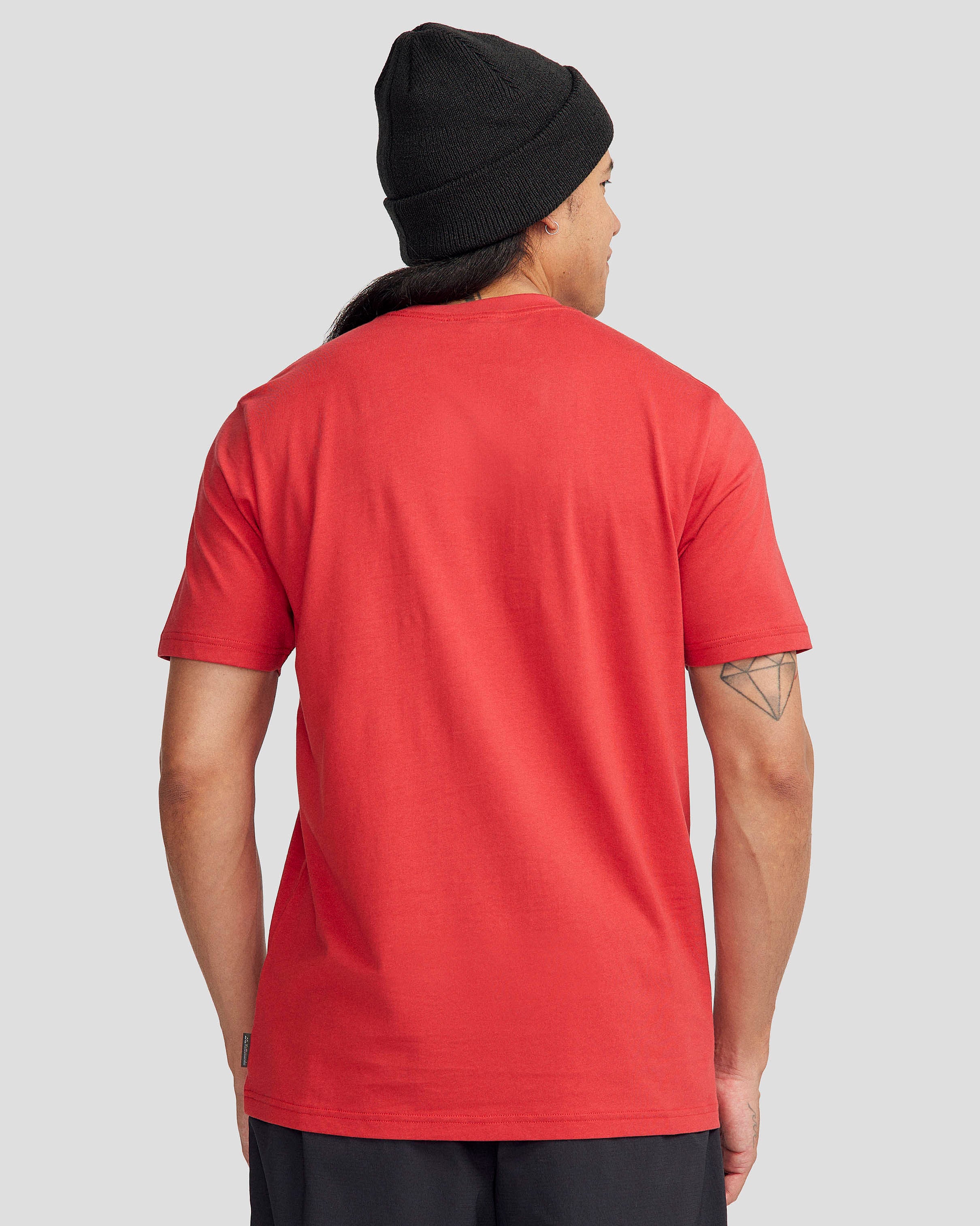 Men's Solid Organic Cotton T-shirt - Classic Red - Image 3