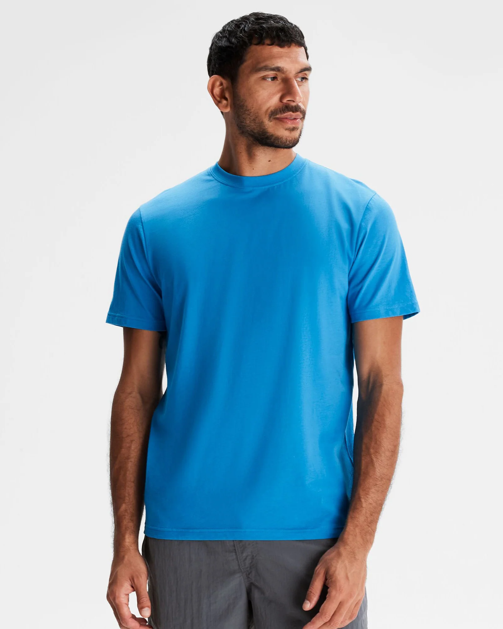 Men's Solid Organic Cotton T-shirt - Sea Blue