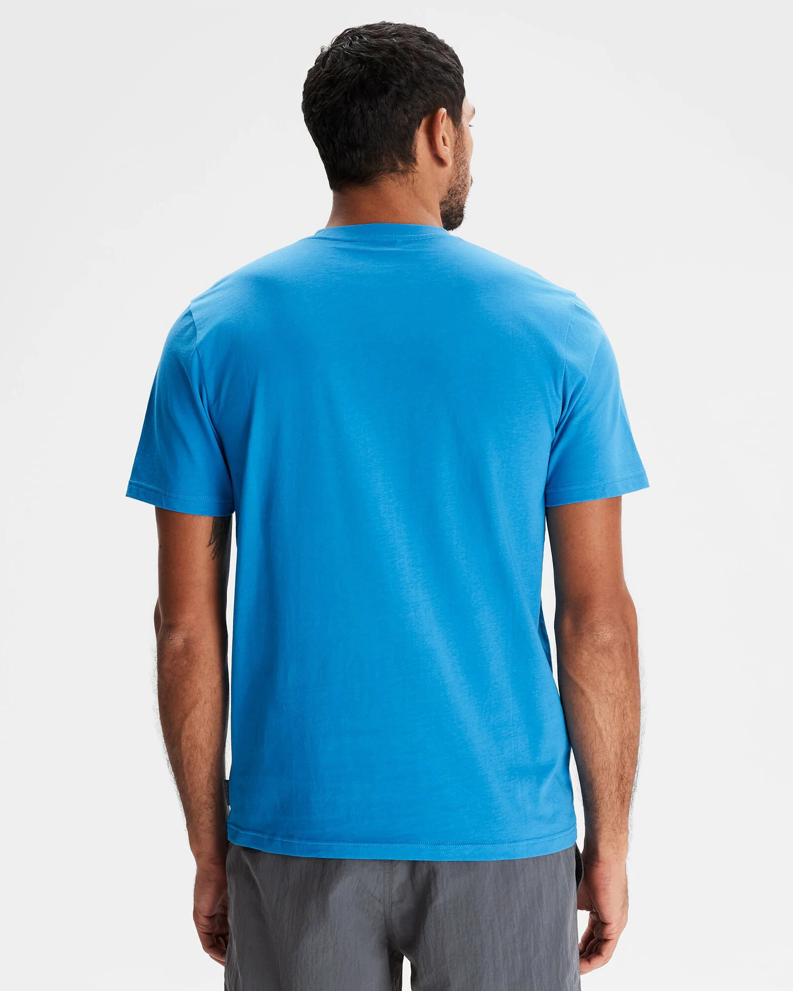Men's Solid Organic Cotton T-shirt - Sea Blue - Image 3