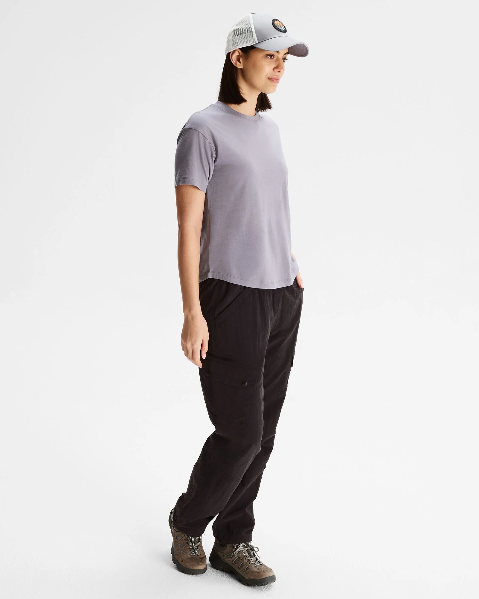 Women's Solid Organic Cotton T-Shirt - Dark Haze - Image 2