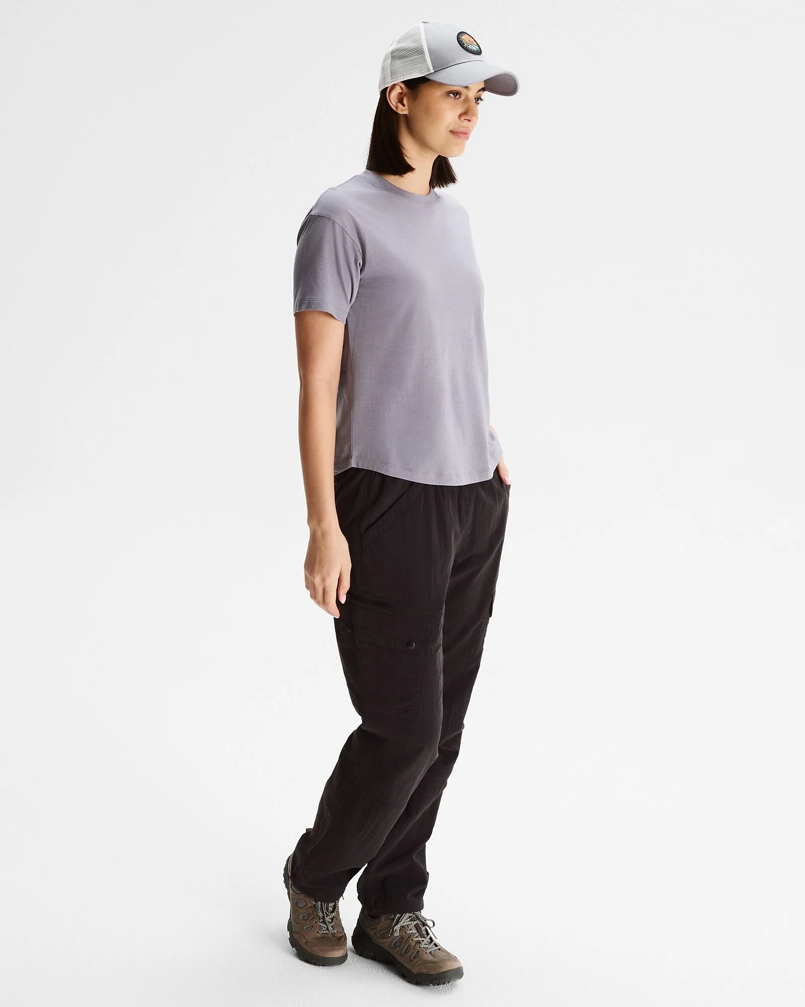 Women's Solid Organic Cotton T-Shirt - Dark Haze - Image 5