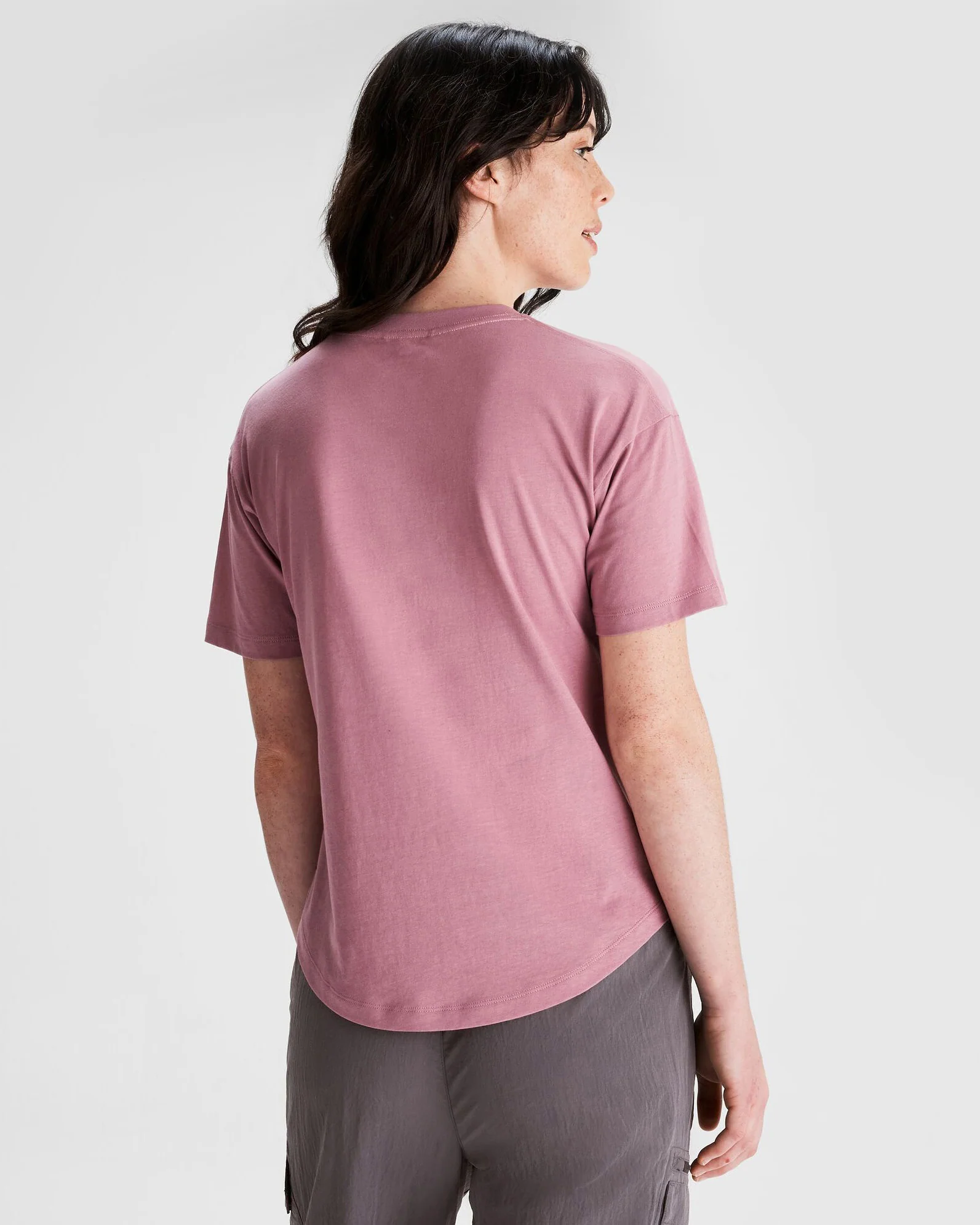 Women's Solid Organic Cotton T-Shirt - Orchid - Image 3