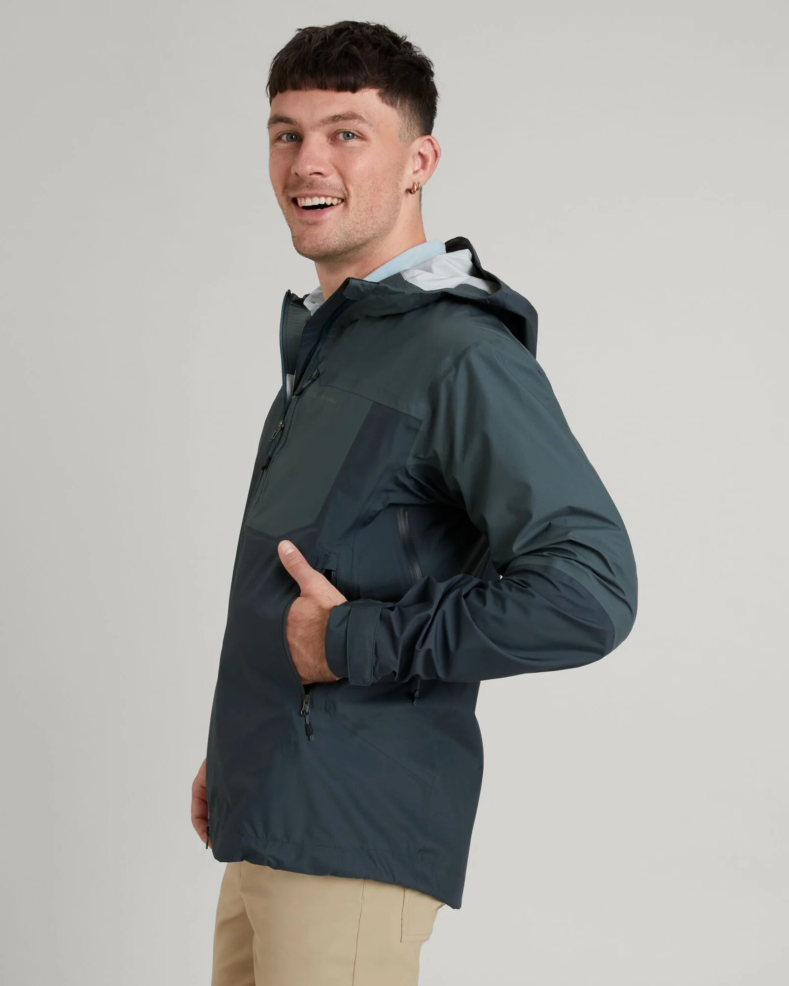 Men's STORM-Chaser 3-layer Rain Jacket - Night/Light Night - Image 3