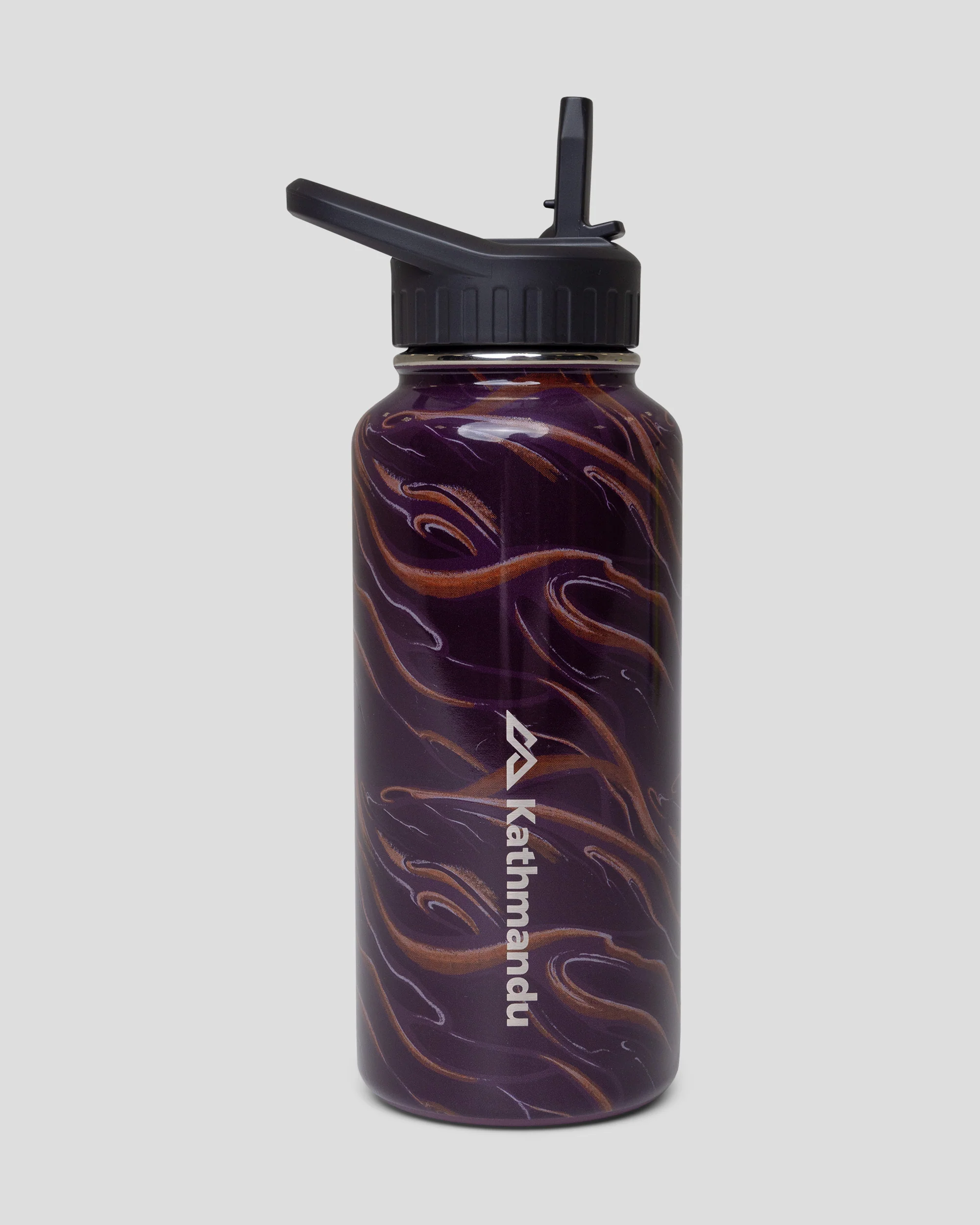 Straw Lid Insulated Bottle - 950 ml -  Mulberry Braided River - Image 2