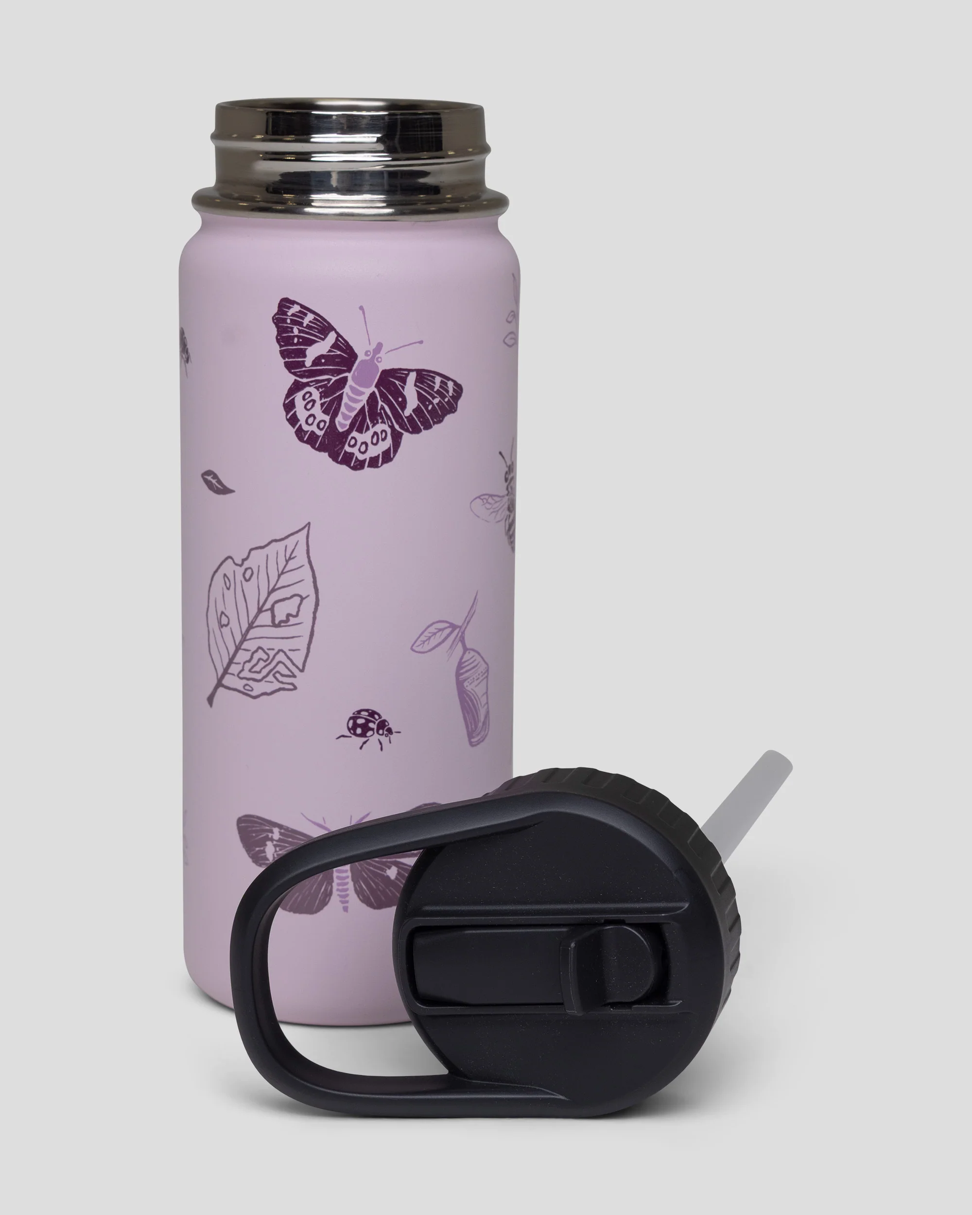Kids'' Straw Lid Insulated Bottle - 530 ml - Stardust - Image 4