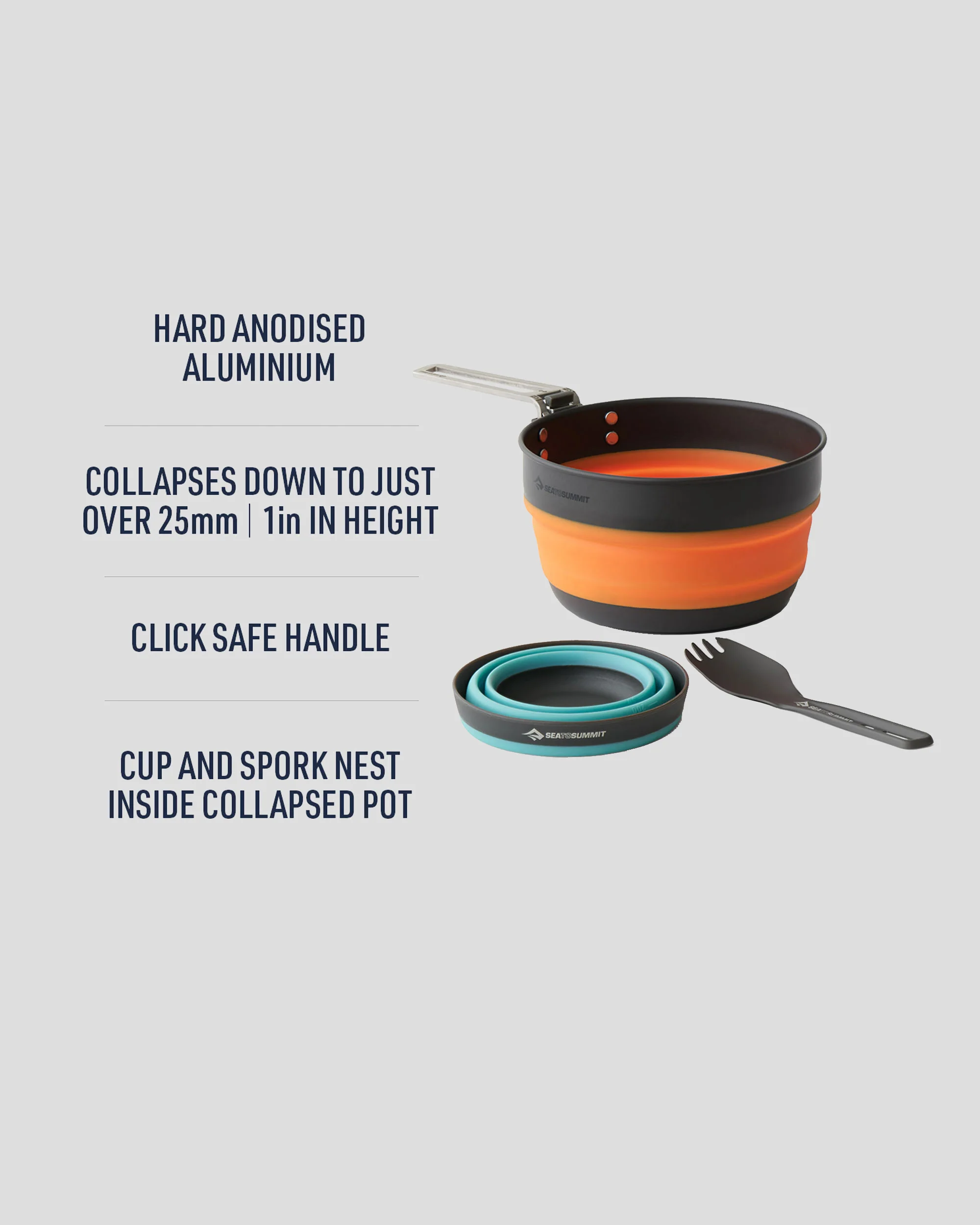 Sea to Summit Frontier UL Collapsible One Pot Cook Set 1 L - Assorted - Image 2