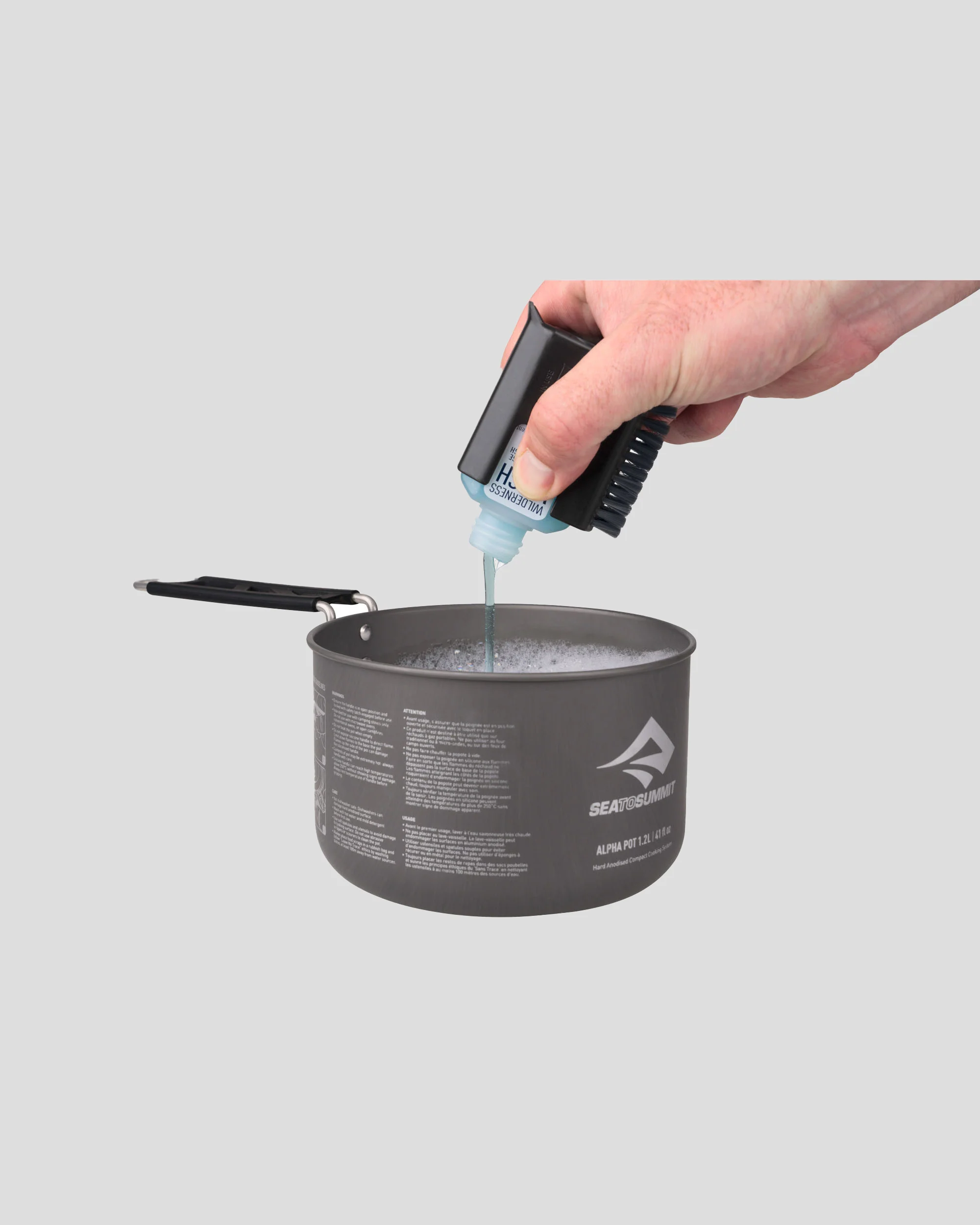 Sea to Summit Camp Kitchen Pot Scrubber & Soap 50 ml - Black - Image 4